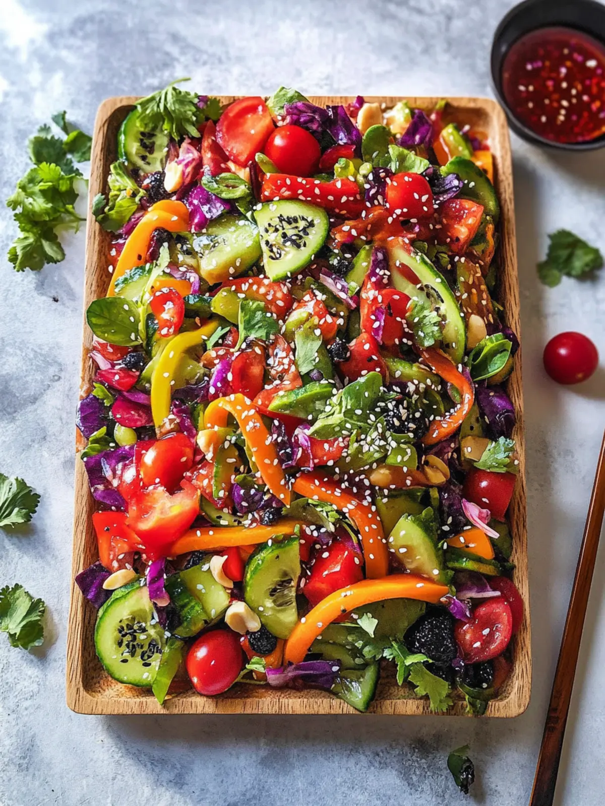 Pride Month Rainbow Salad with Chinese-Inspired Dressing Delight 3 Pride Month Rainbow salad with Chinese-inspired dressing