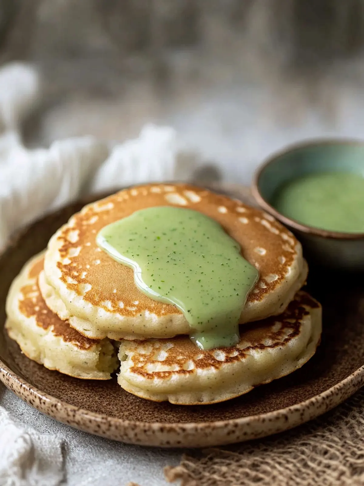 Indonesian Coconut Pandan Pancakes with Sweet Coconut Sauce 5 Indonesian Coconut Pandan Pancakes