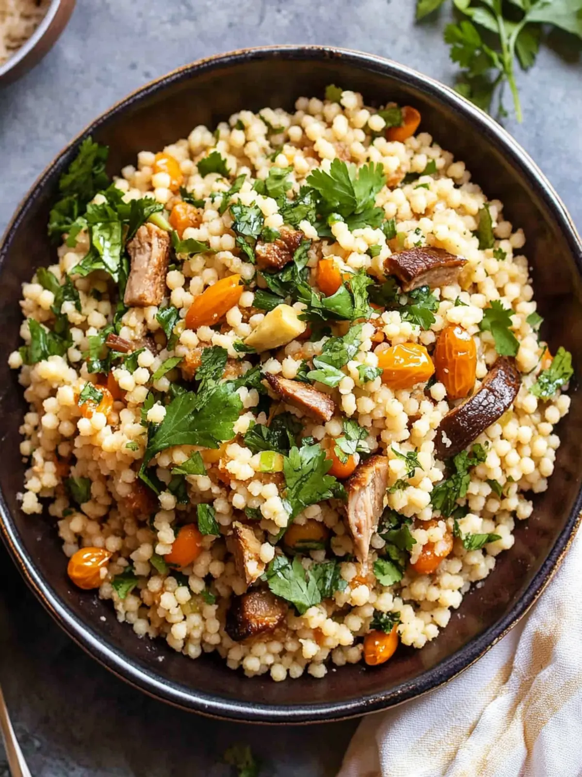 Delicious Moroccan Couscous with Toasted Pine Nuts & Raisins 4 Moroccan Couscous