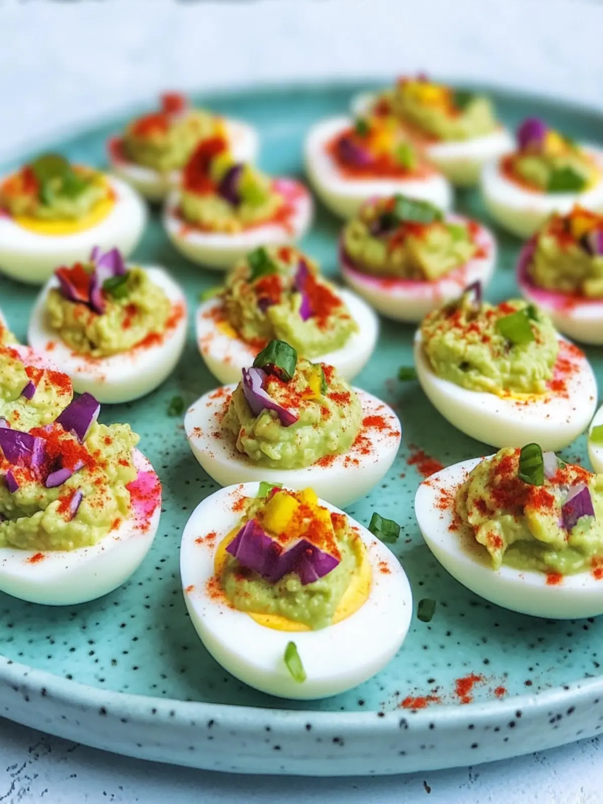 Pride Month Rainbow Guacamole Deviled Eggs to Dazzle You 3 Pride Month Rainbow Guacamole Deviled Eggs