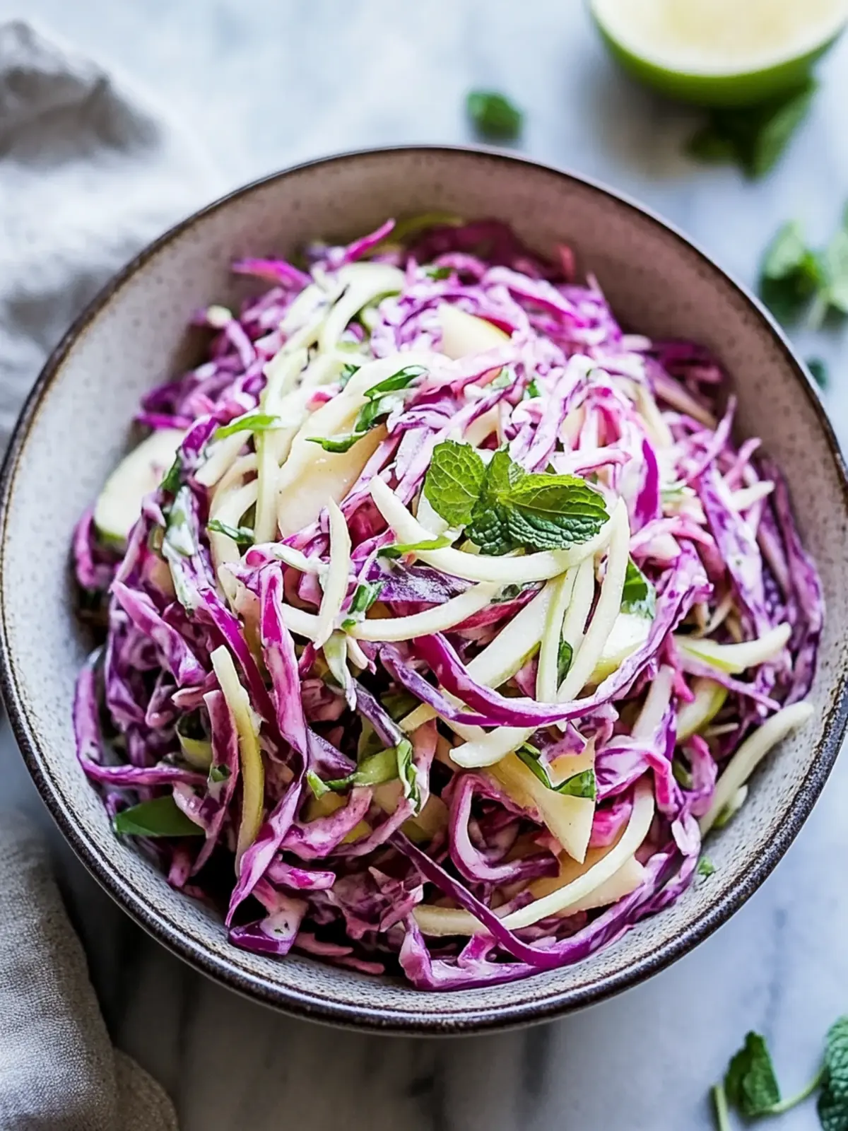 Spiralized Apple Cabbage Slaw for a Crunchy Flavor Boost 3 Spiralized Apple Cabbage Slaw