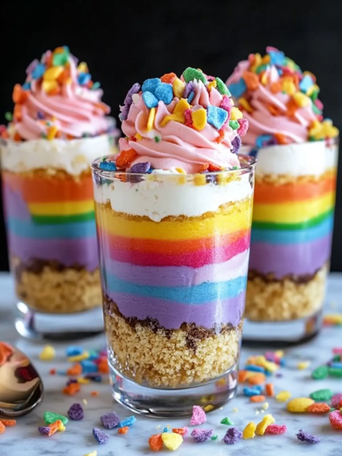 Pride Month Rainbow No-Bake Cheesecake Parfaits to Celebrate You 3 Pride Month Rainbow No-Bake Cheesecake Parfaits