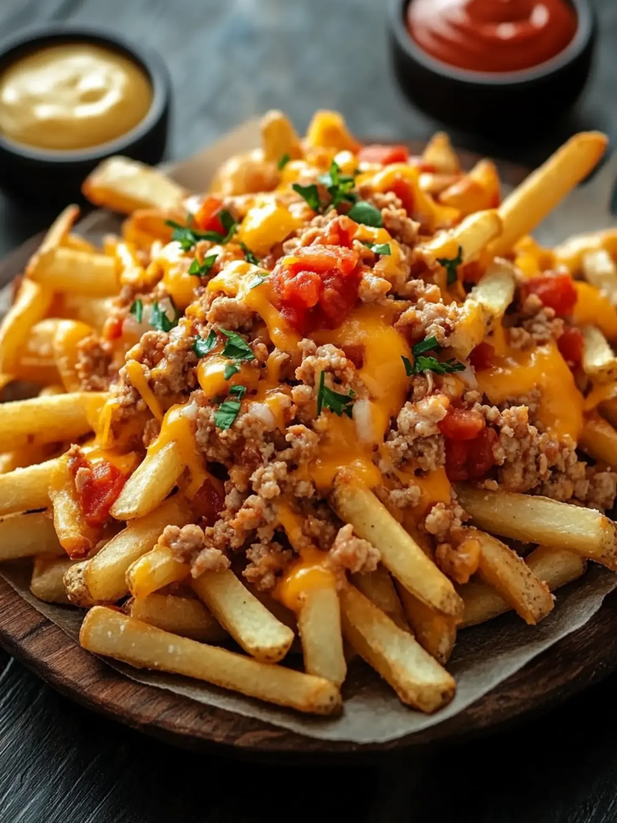 Crispy Loaded Nacho Fries with Ground Turkey and Cheese Bliss 4 Crispy Loaded Nacho Fries with Ground Turkey and Cheese