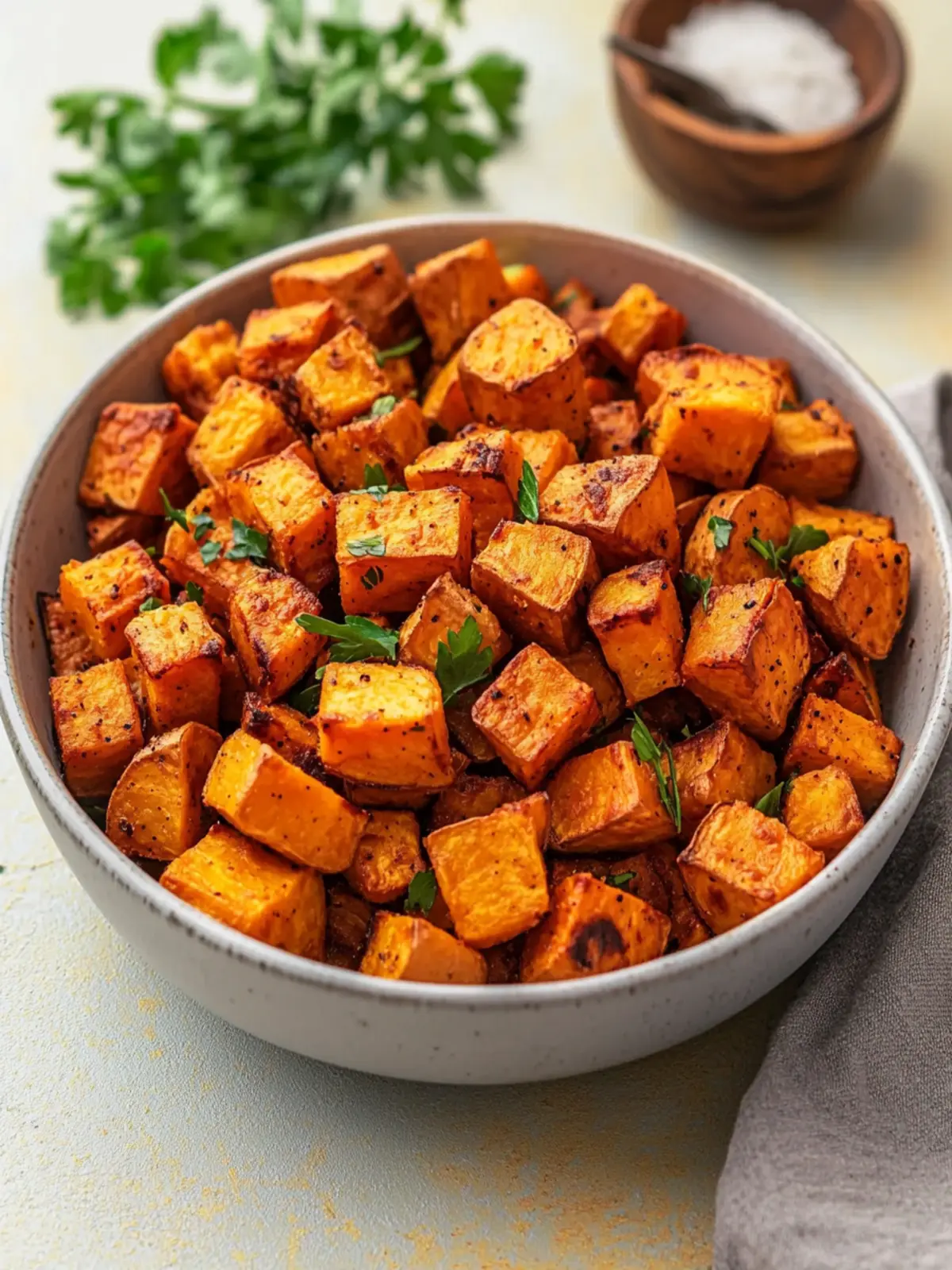 Crispy Air Fryer Sweet Potato Cubes Everyone Will Love 2 Air Fryer Sweet Potato Cubes