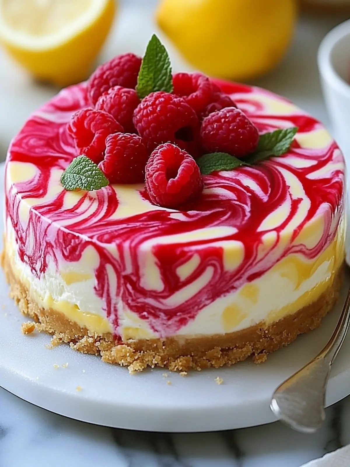 Luscious Lemon Raspberry Swirl Cheesecake to Impress Your Guests 5 Luscious Lemon Raspberry Swirl Cheesecake