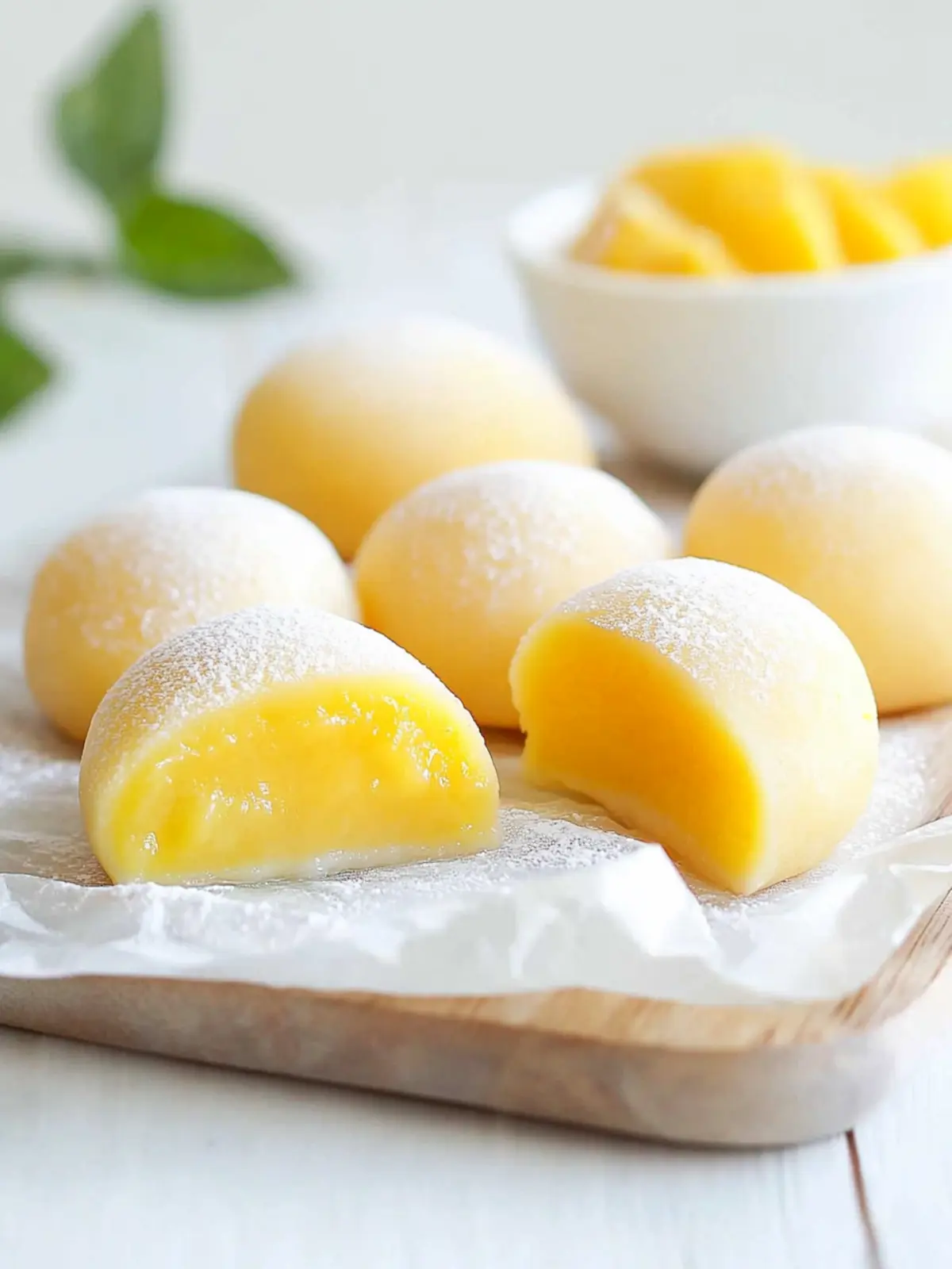Easy 3-Ingredient Mango Mochi with Creamy Custard Filling 2 Easy 3-Ingredient Mango Mochi with Custard Filling