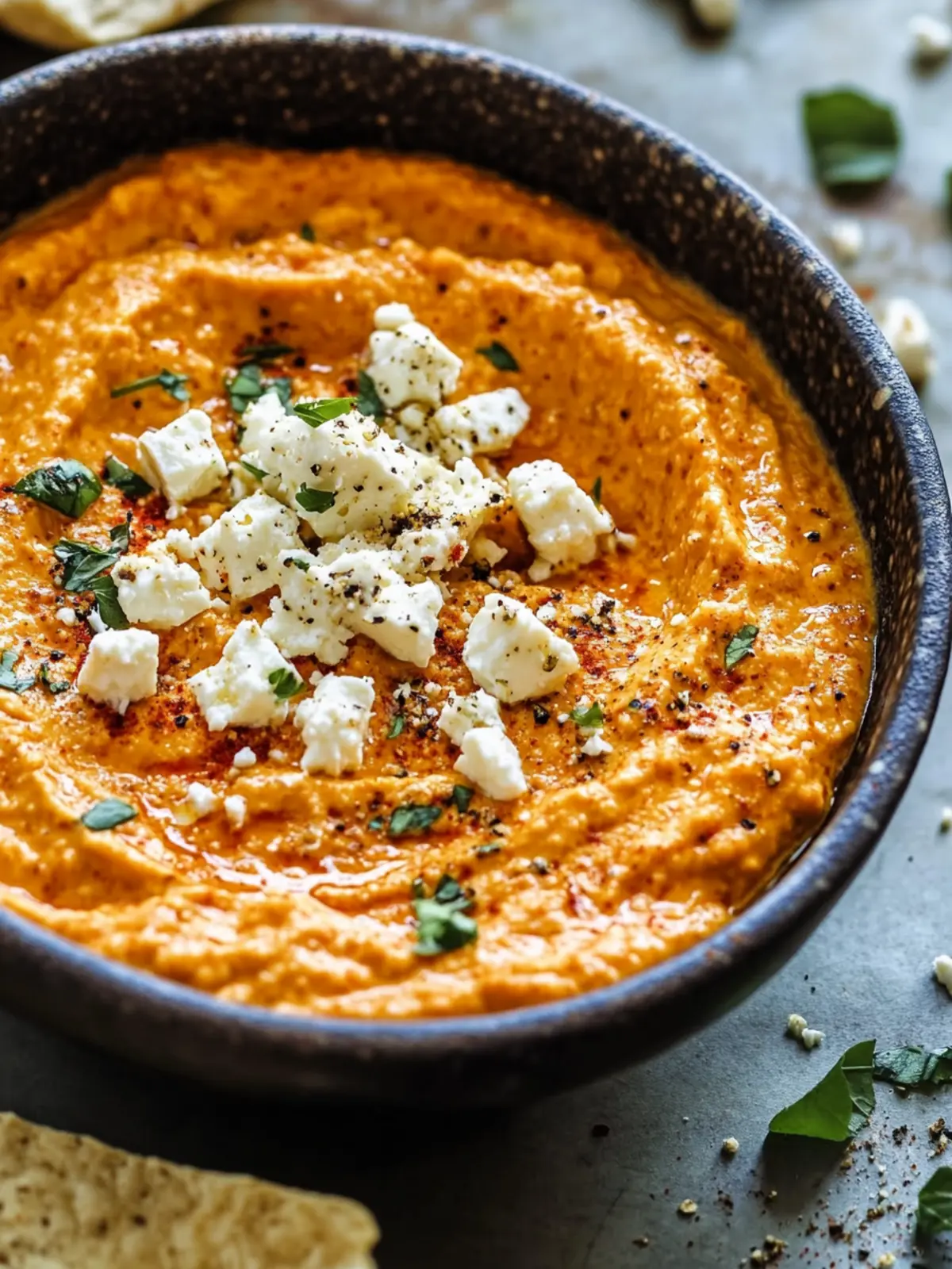 Spicy Roasted Red Pepper Feta Dip That's Insanely Addicting 4 Spicy Roasted Red Pepper Feta Dip