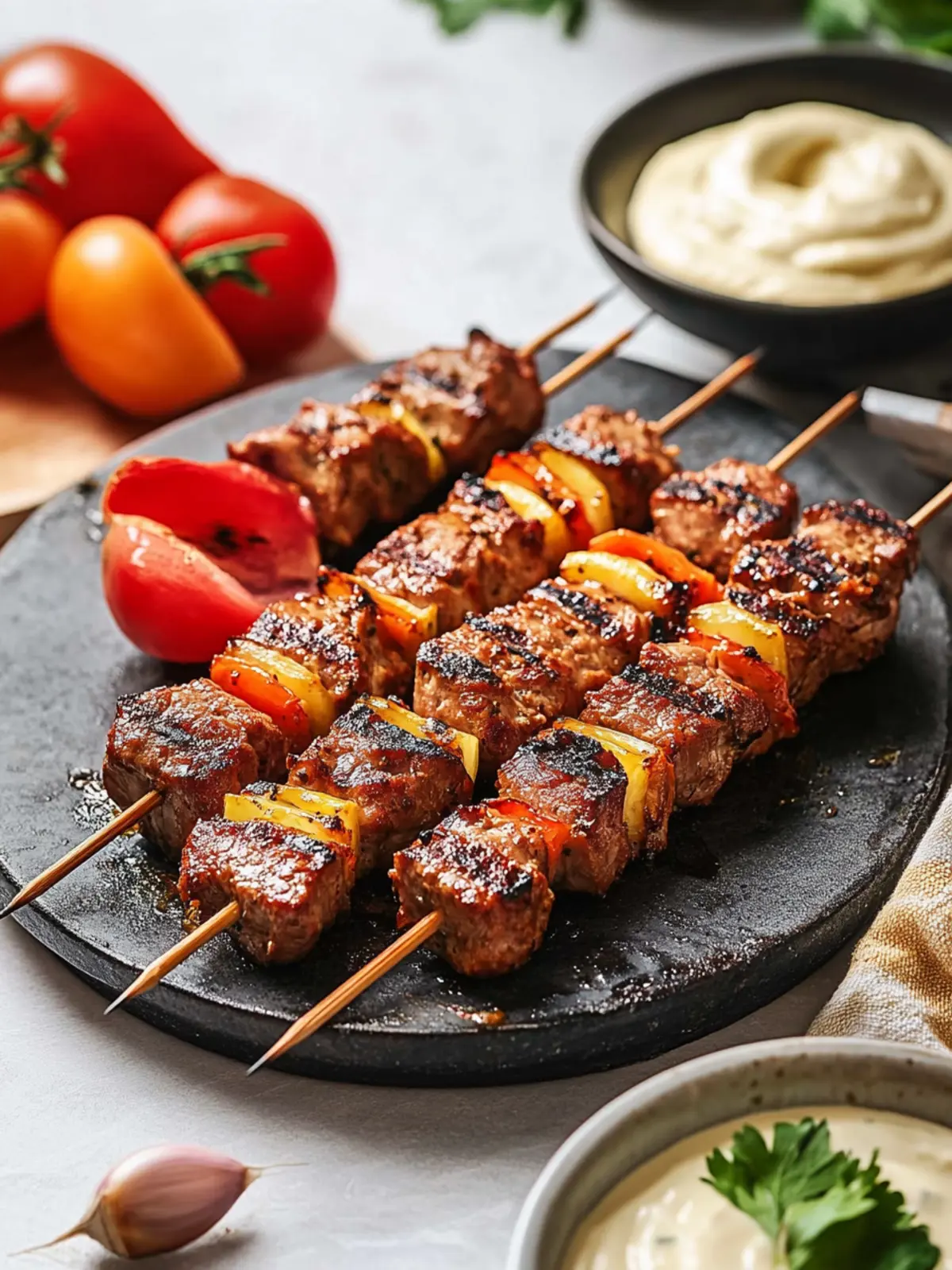 Father's Day Marinated Pork Skewers with Garlic Aioli Delight 4 Father's Day Marinated Pork Skewers with Garlic Aioli