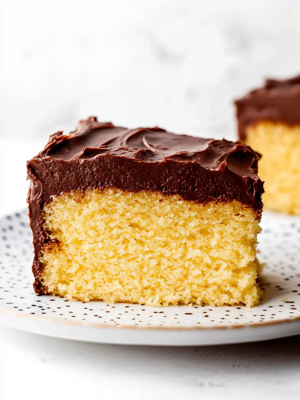 Decadent Yellow Sheet Cake with Irresistible Chocolate Frosting 5 Yellow Sheet Cake with Chocolate Frosting