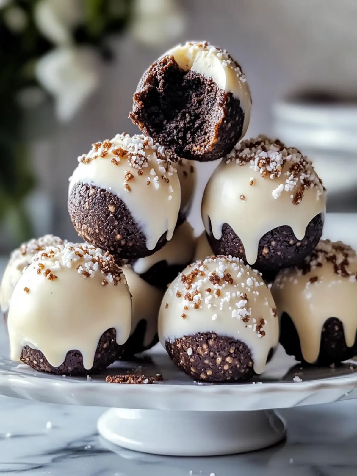 Delicious Pretzel Oreo Balls with Homemade Caramel Treats 2 Pretzel Oreo Balls
