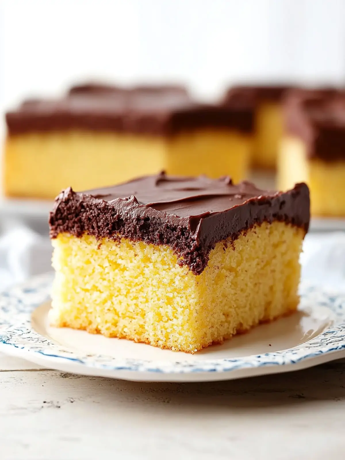 Decadent Yellow Sheet Cake with Irresistible Chocolate Frosting 3 Yellow Sheet Cake with Chocolate Frosting