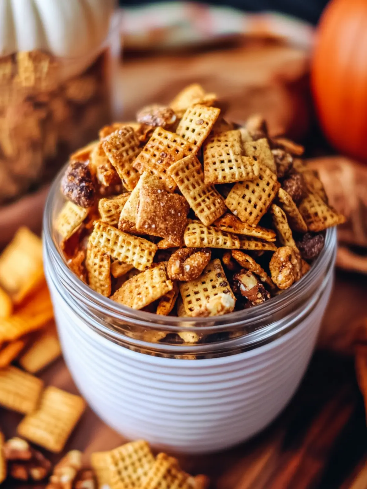 Indulge in Pumpkin Spice Chex Mix for Cozy Fall Snacking 2 Pumpkin Spice Chex Mix