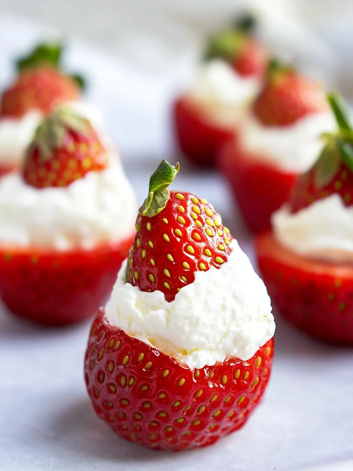 Delicious Simple Whipped Mascarpone Stuffed Strawberries 2 Simple Whipped Mascarpone Stuffed Strawberries