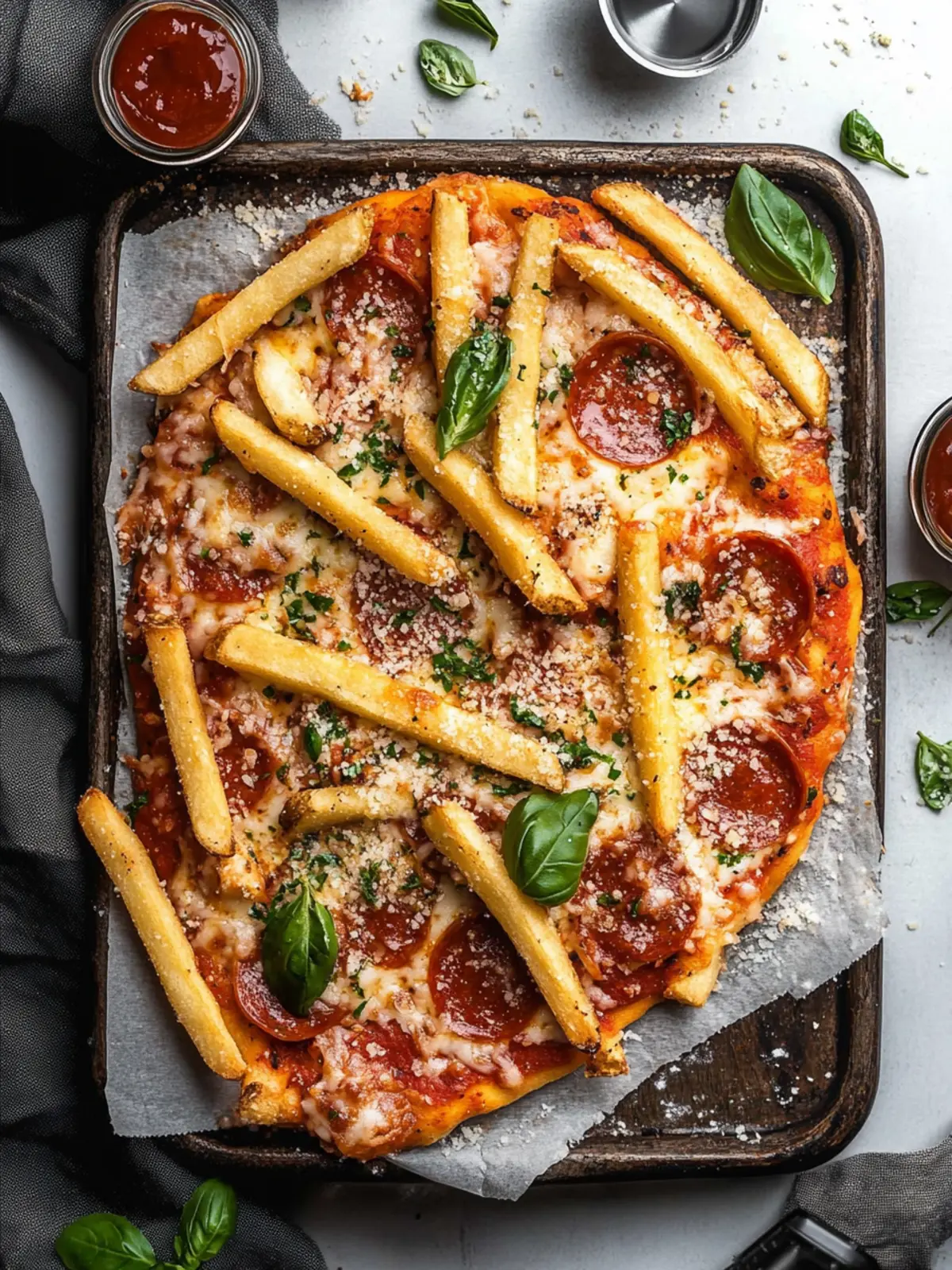 Irresistible Pizza Fries Loaded with Cheese and Pepperoni 2 Pizza Fries
