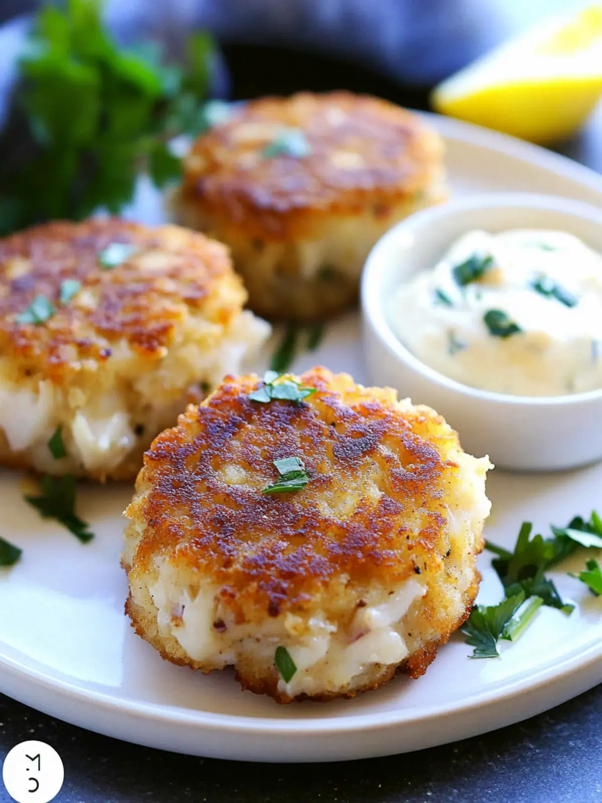 Crab Cakes with Simple Tartar Sauce That Wow Every Palate 2 Crab Cakes with Simple Tartar Sauce