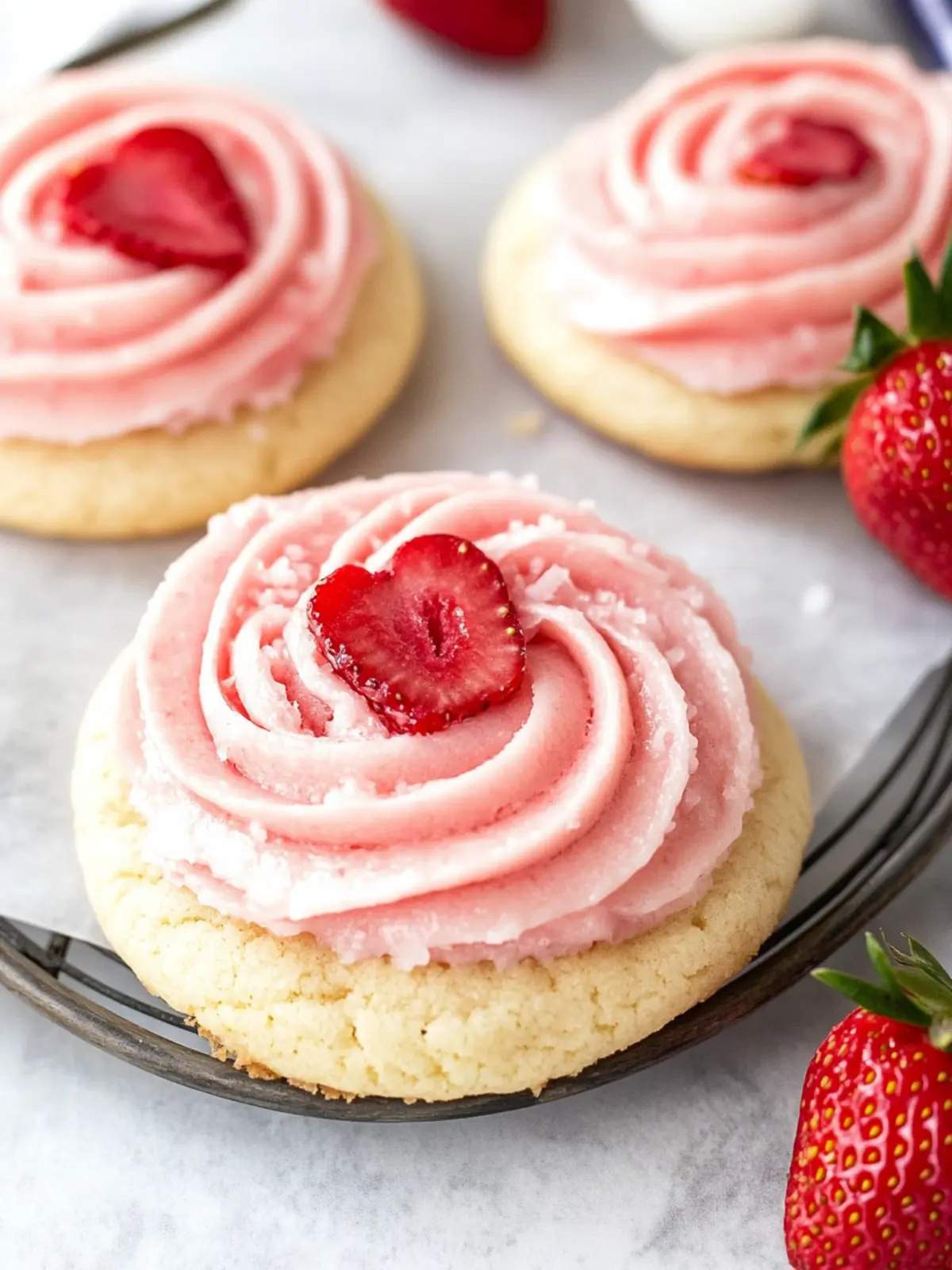 Irresistible Strawberry Frosted Sugar Cookies You’ll Adore 4 Strawberry Frosted Sugar Cookies