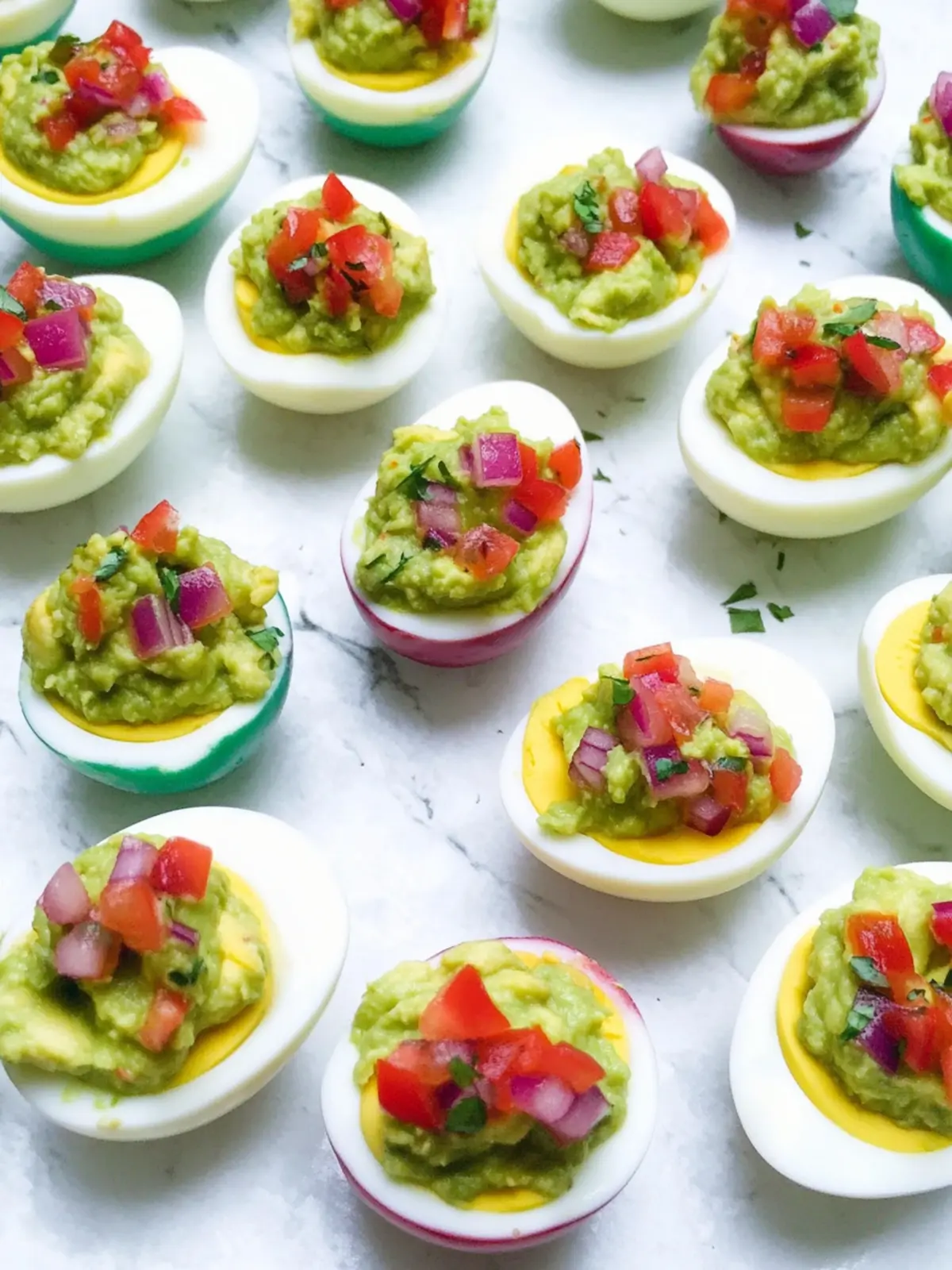 Pride Month Rainbow Guacamole Deviled Eggs to Dazzle You 2 Pride Month Rainbow Guacamole Deviled Eggs