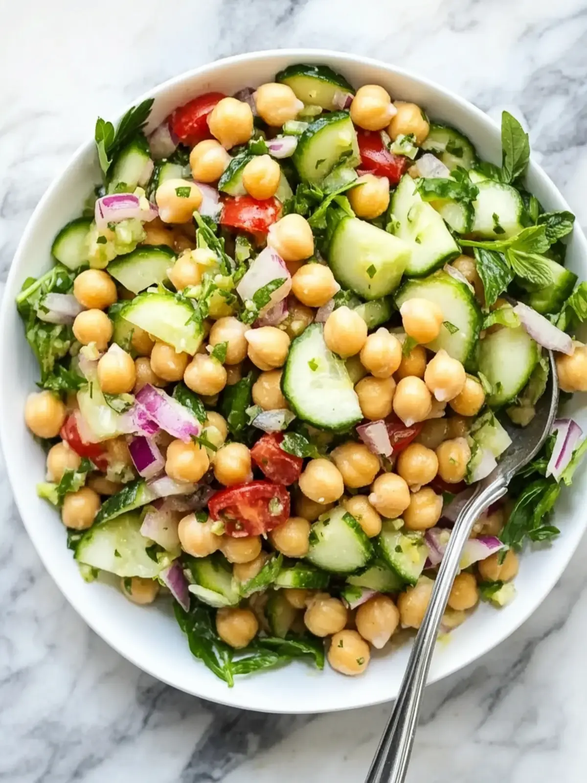 5-Minute Chickpea Chopped Salad for a Fresh Flavor Boost 2 5-minute chickpea chopped salad
