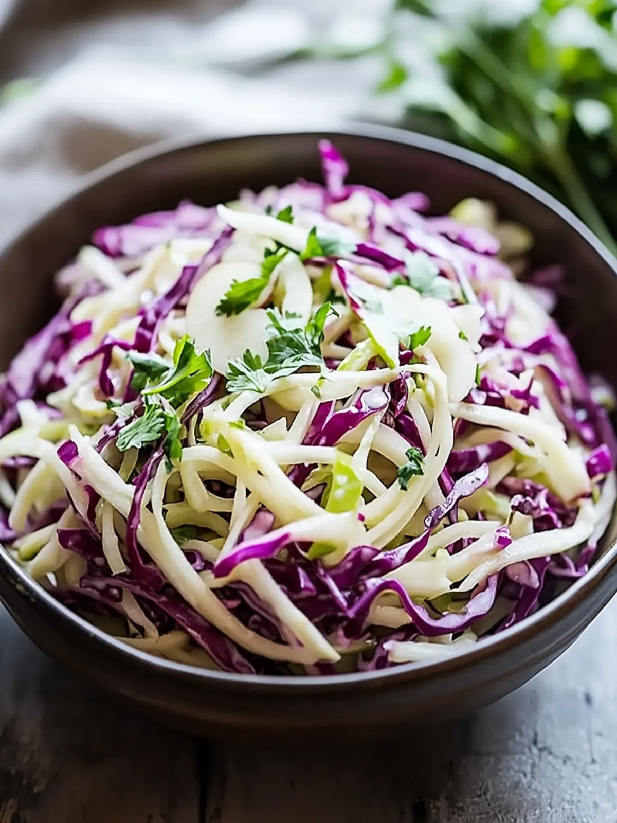 Spiralized Apple Cabbage Slaw for a Crunchy Flavor Boost 2 Spiralized Apple Cabbage Slaw