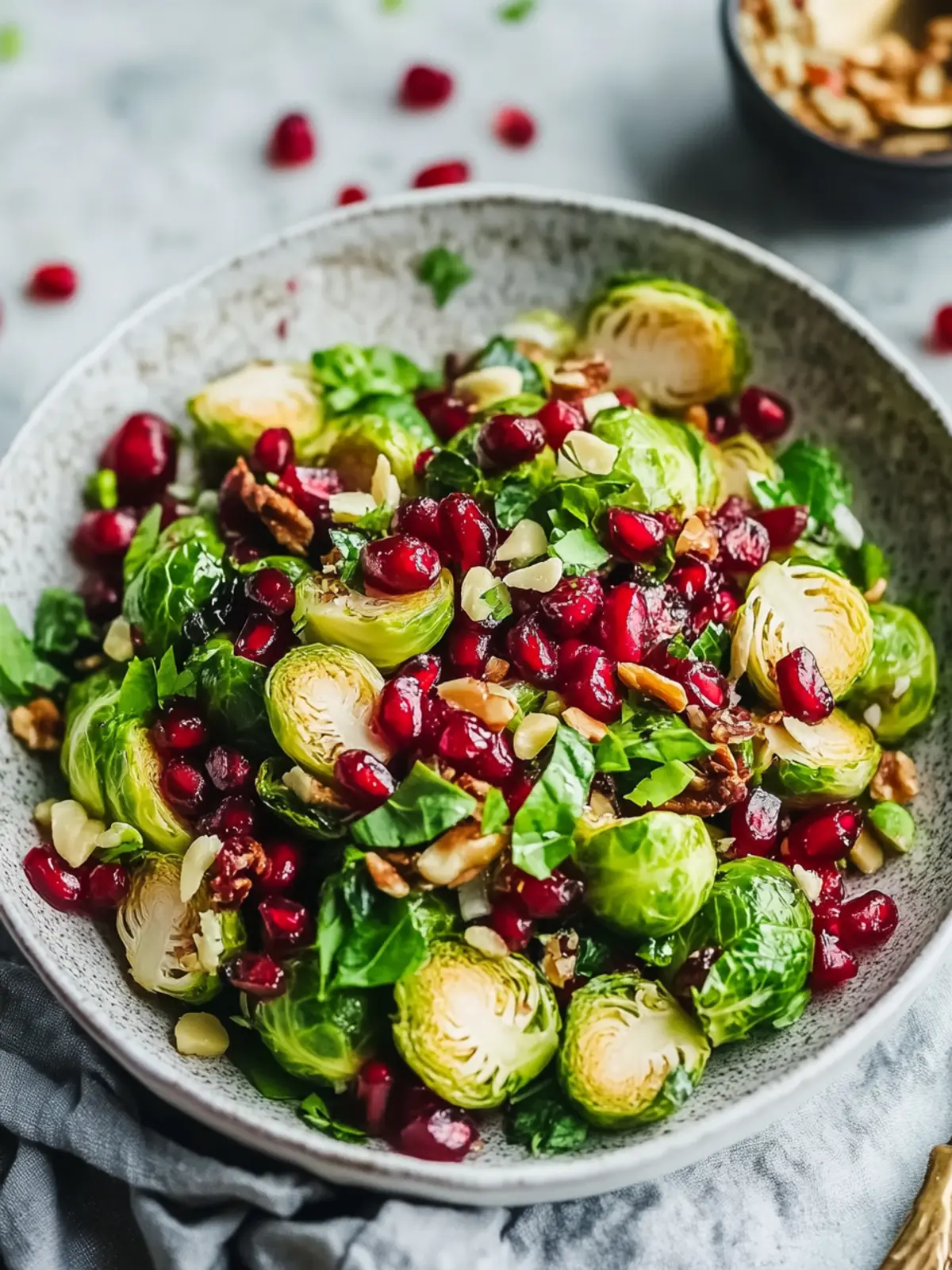 Brussels Sprout, Pomegranate & Cranberry Salad Delight 2 Brussels Sprout, Pomegranate & Cranberry Salad