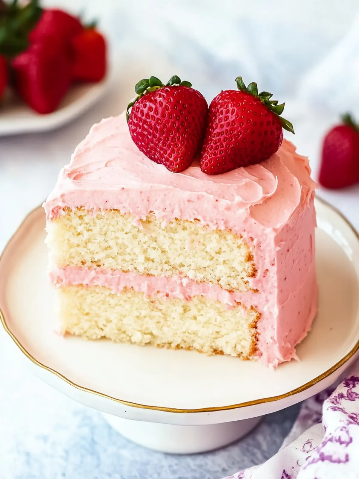 Irresistible Vanilla Cake with Strawberry Frosting Delight 5 Vanilla Cake with Strawberry Frosting