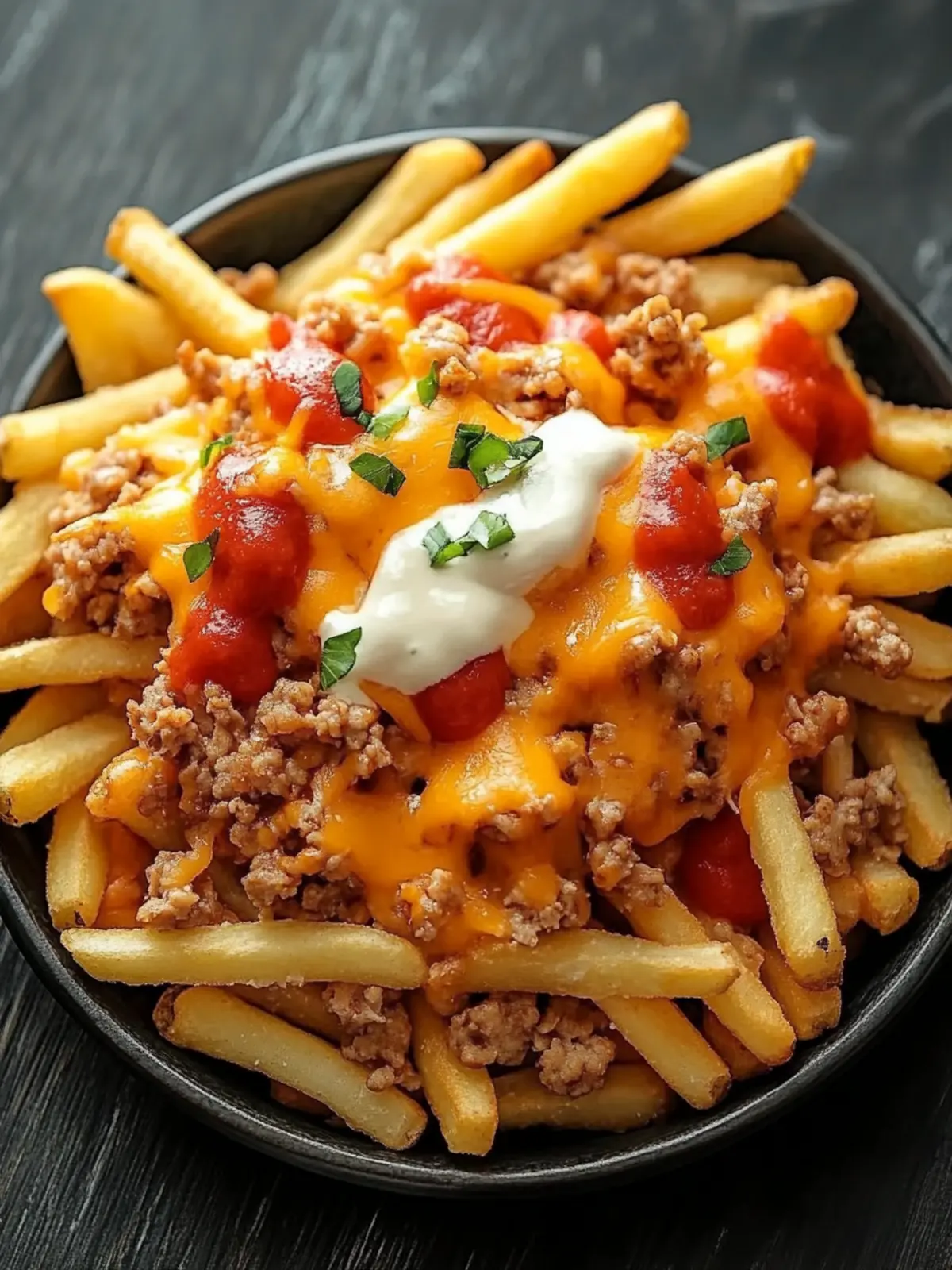 Crispy Loaded Nacho Fries with Ground Turkey and Cheese Bliss 3 Crispy Loaded Nacho Fries with Ground Turkey and Cheese