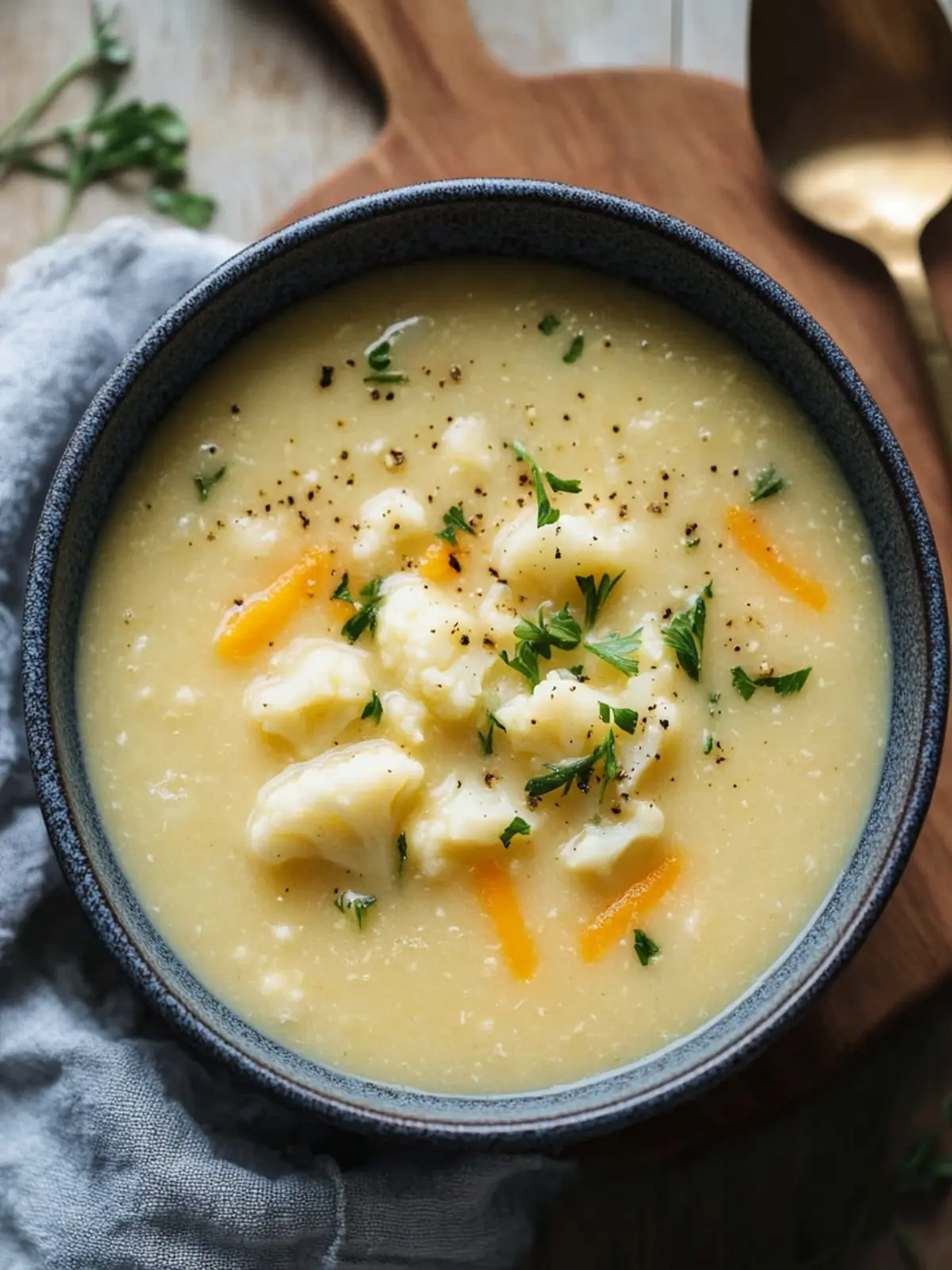 Cozy Cauliflower Soup with Cheddar: Pure Comfort in a Bowl 5 Cauliflower Soup
