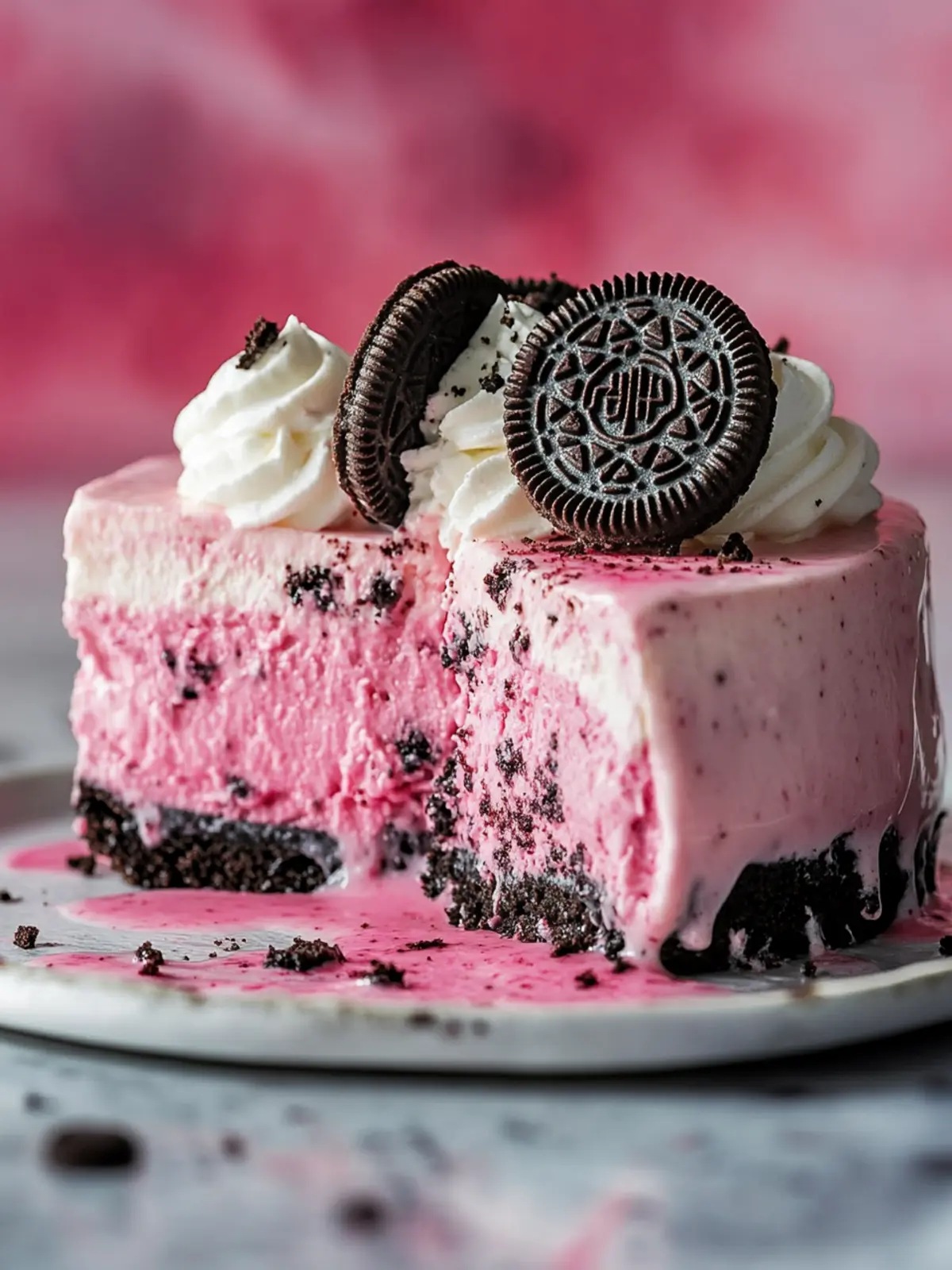 Indulge in Pink Velvet Oreo Cheesecake Bliss Today 5 Pink Velvet Oreo Cheesecake: