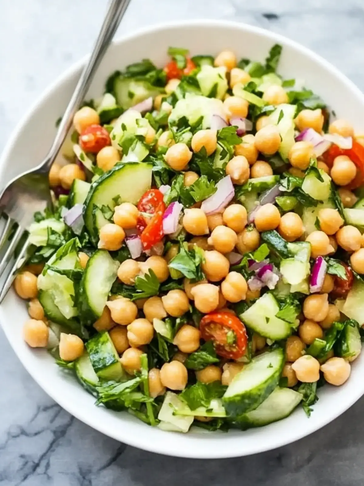 5-Minute Chickpea Chopped Salad for a Fresh Flavor Boost 4 5-minute chickpea chopped salad