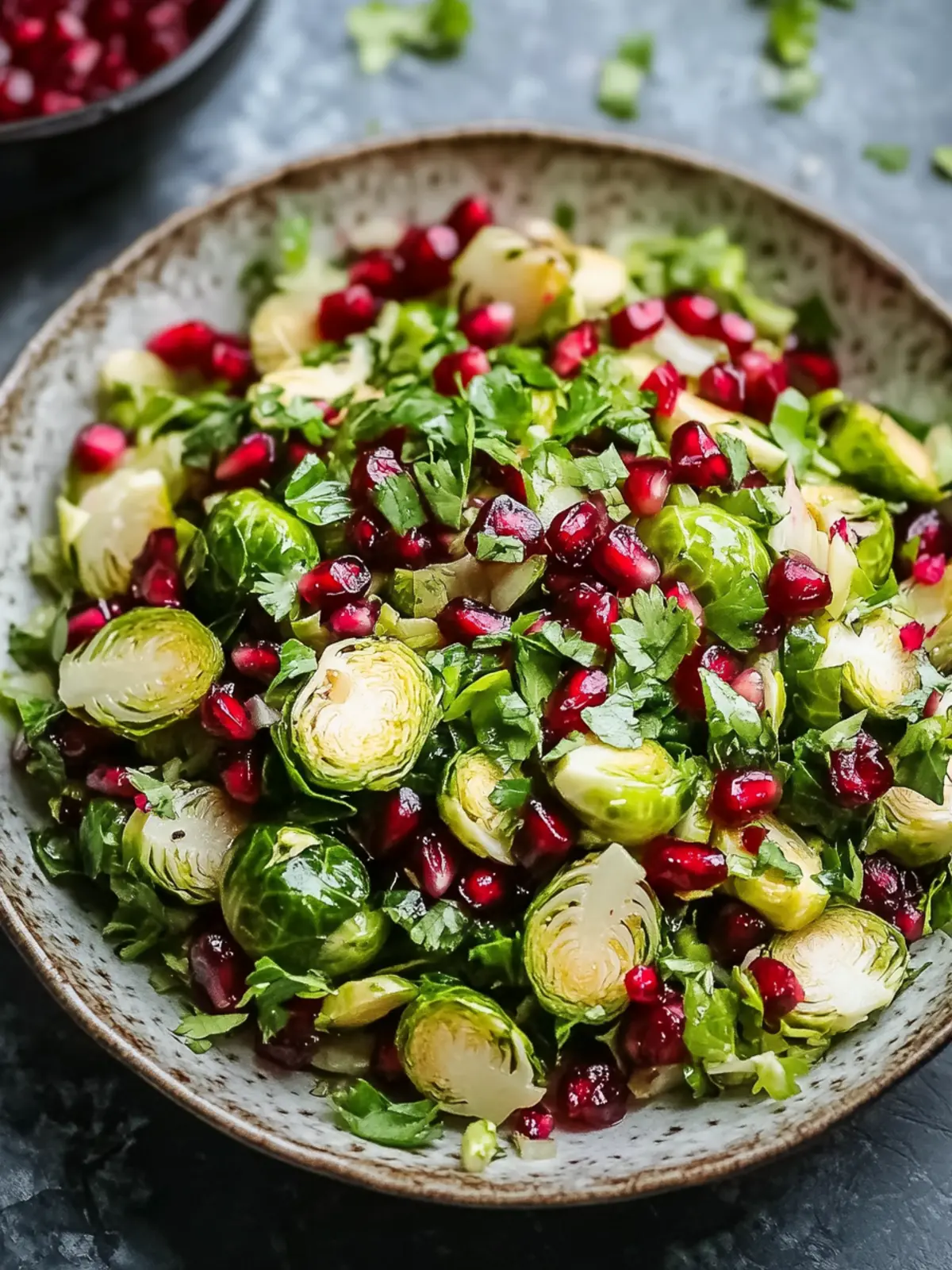 Brussels Sprout, Pomegranate & Cranberry Salad Delight 3 Brussels Sprout, Pomegranate & Cranberry Salad