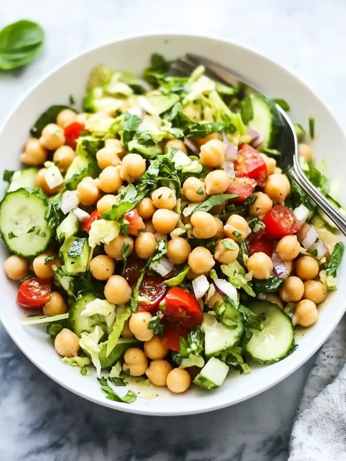 5-Minute Chickpea Chopped Salad for a Fresh Flavor Boost 3 5-minute chickpea chopped salad