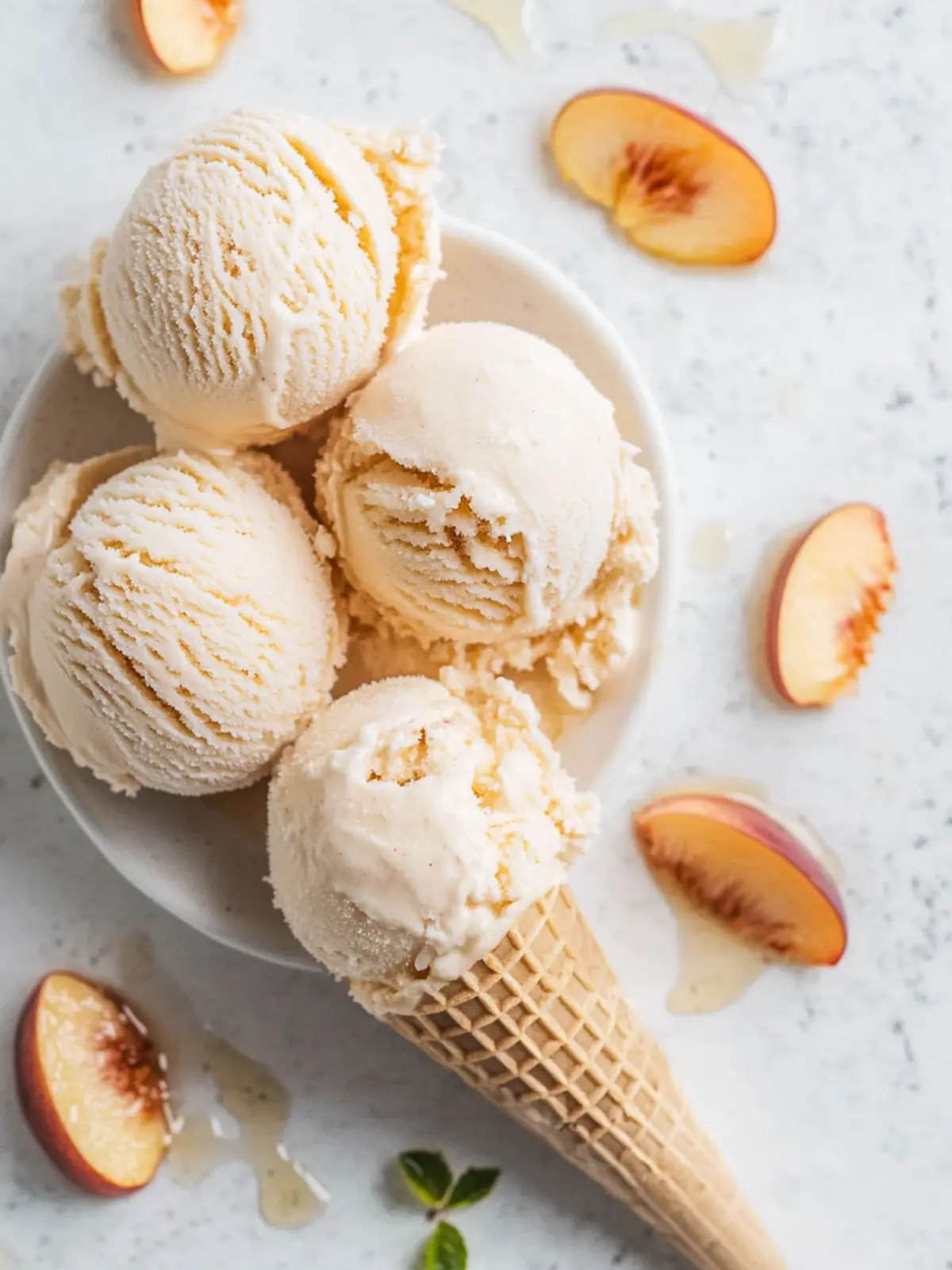 Salted Honey & Peach No Churn Ice Cream That You’ll Adore 2 Salted Honey & Peach No Churn Ice Cream