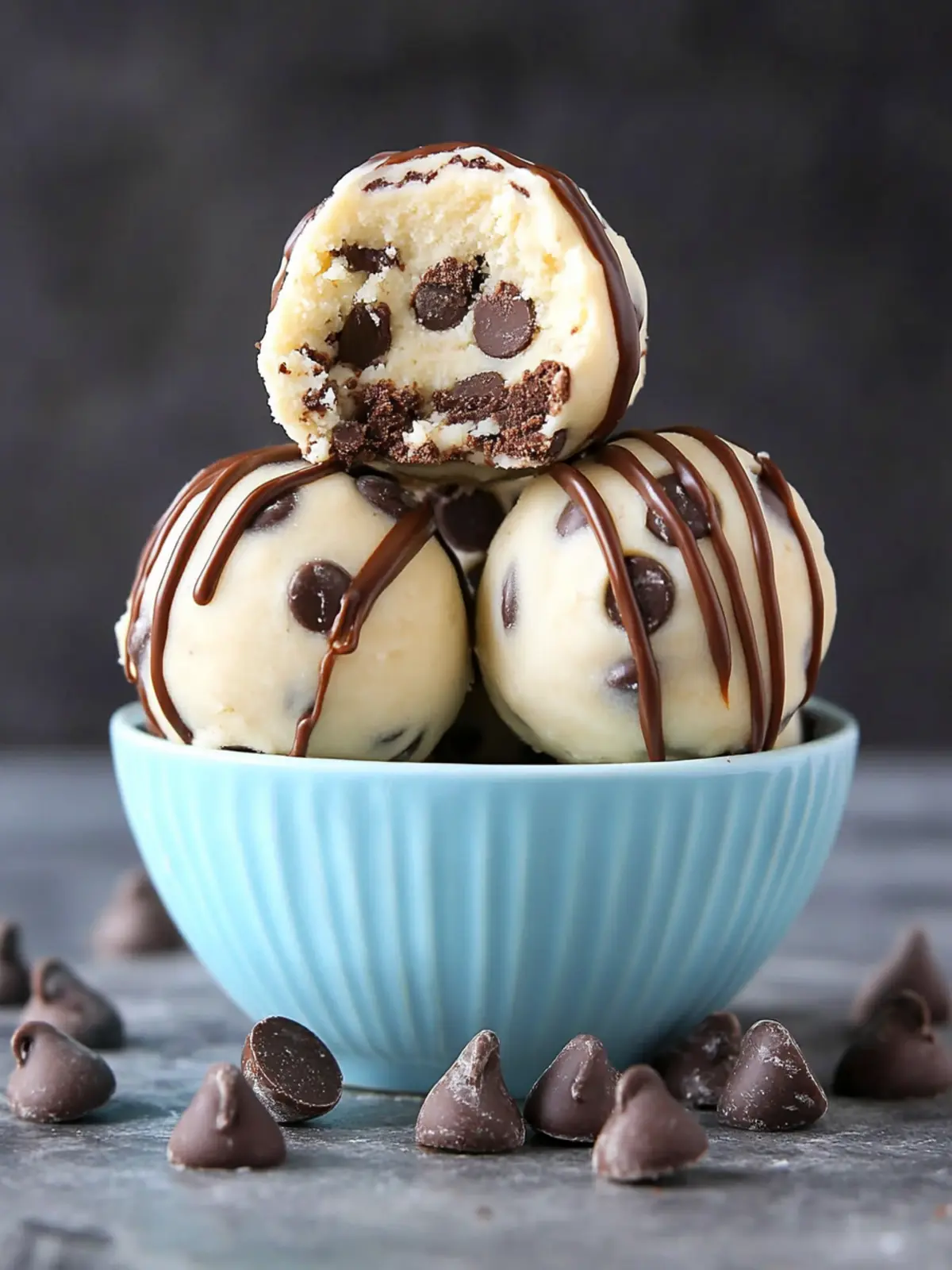 Irresistible Chocolate Chip Cookie Dough Cheesecake Balls 2 Chocolate Chip Cookie Dough Cheesecake Balls