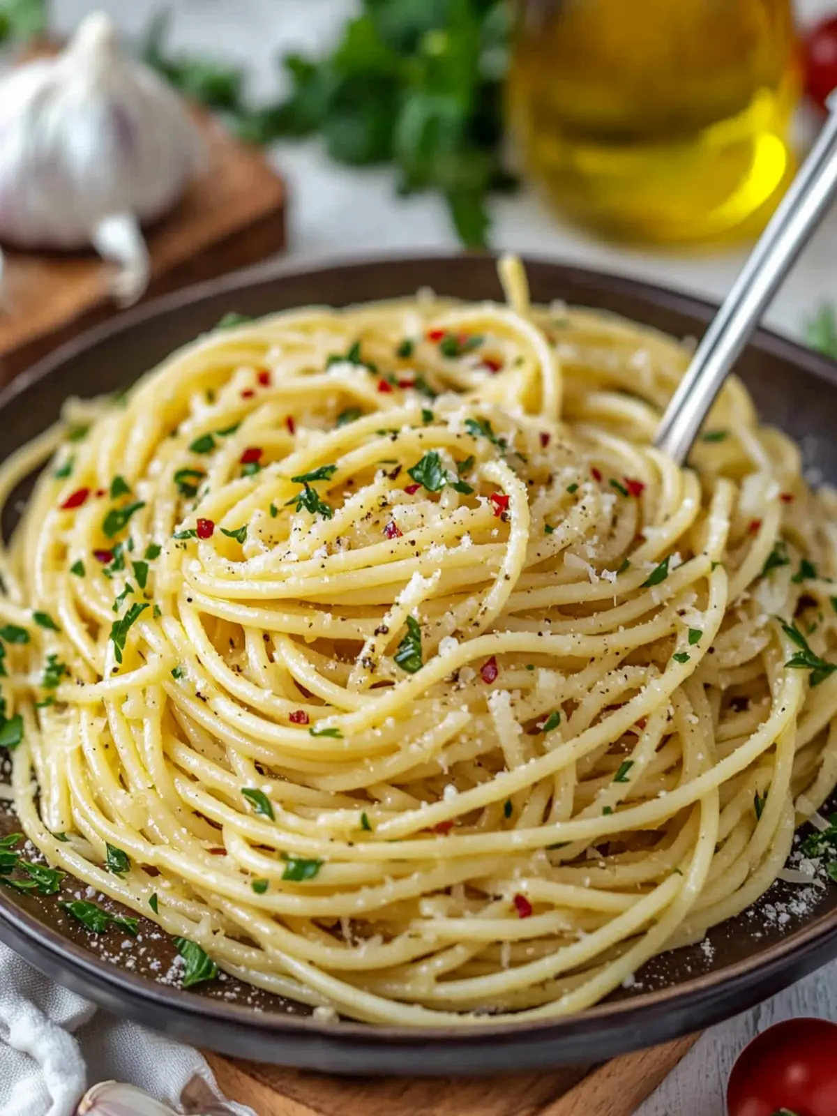 Delicious Spaghetti Aglio e Olio: Easy Garlic Olive Oil Pasta 5 Spaghetti Aglio e Olio (Easy Garlic Olive Oil Pasta)