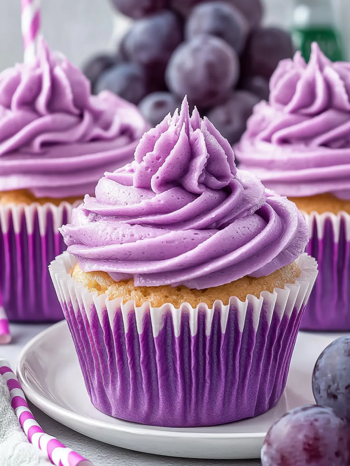 Delicious Grape Soda Cupcakes with Creamy Buttercream Frosting 3 Grape Soda Cupcakes