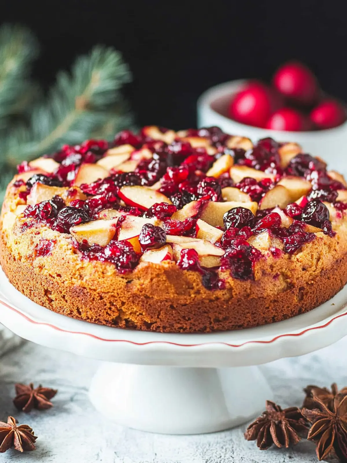 Delicious Apple Cranberry Cake: Perfect for Cozy Evenings 2 Apple Cranberry Cake