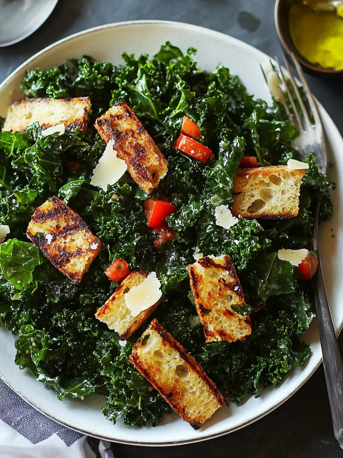 Celebrate Disability Month with Garlicky Grilled Kale Salad 3 Disability Month Garlicky Grilled Kale Salad with Grilled Bread