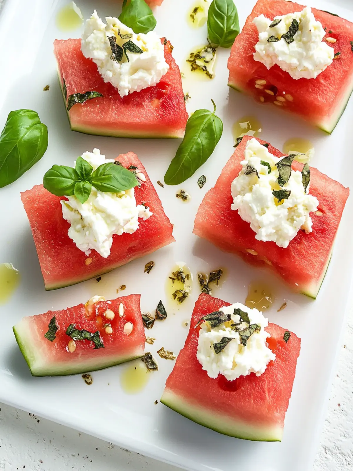 Irresistible Fresh Watermelon Bites With Whipped Feta Delight 2 Fresh Watermelon Bites With Whipped Feta