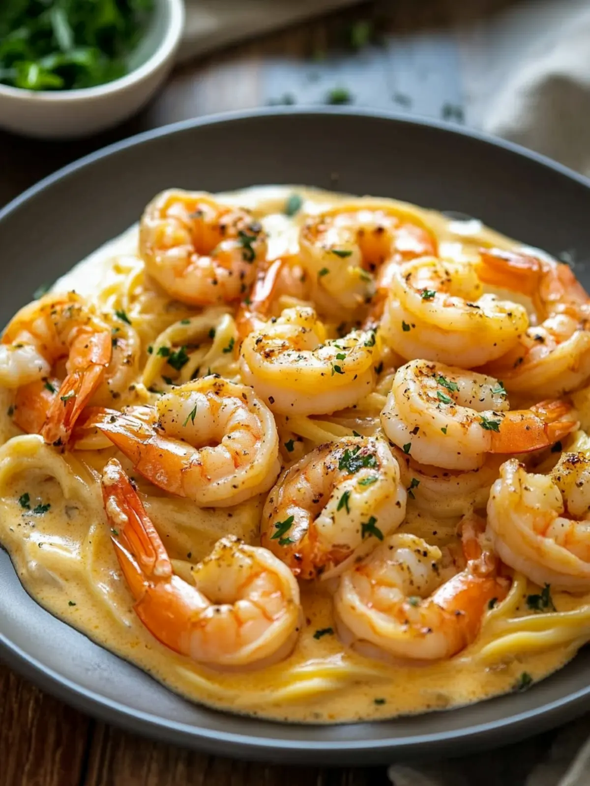 Creamy Garlic Shrimp Fettuccine: A Dinner that Dazzles 2 Creamy Garlic Shrimp