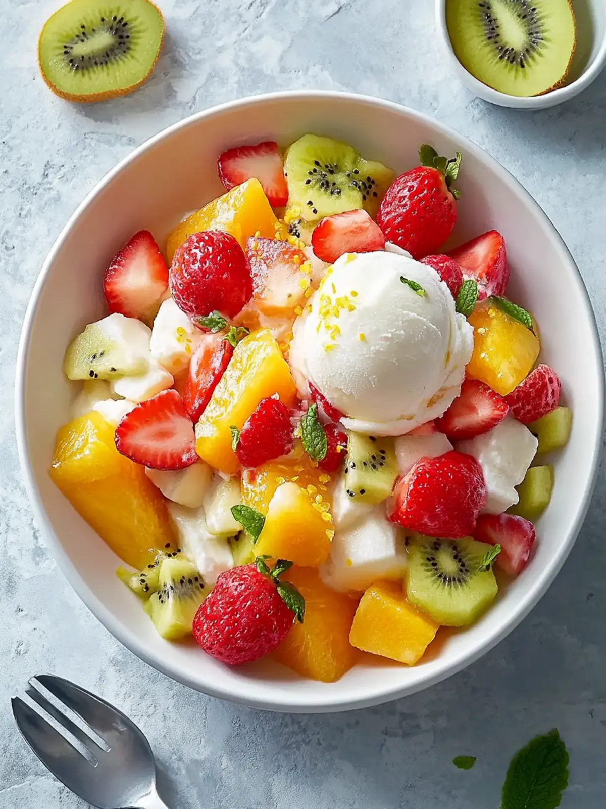 Delight Dad with a Father's Day Homemade Fruit Salad Sundae 5 Father's Day Homemade Fruit Salad with Ice Cream
