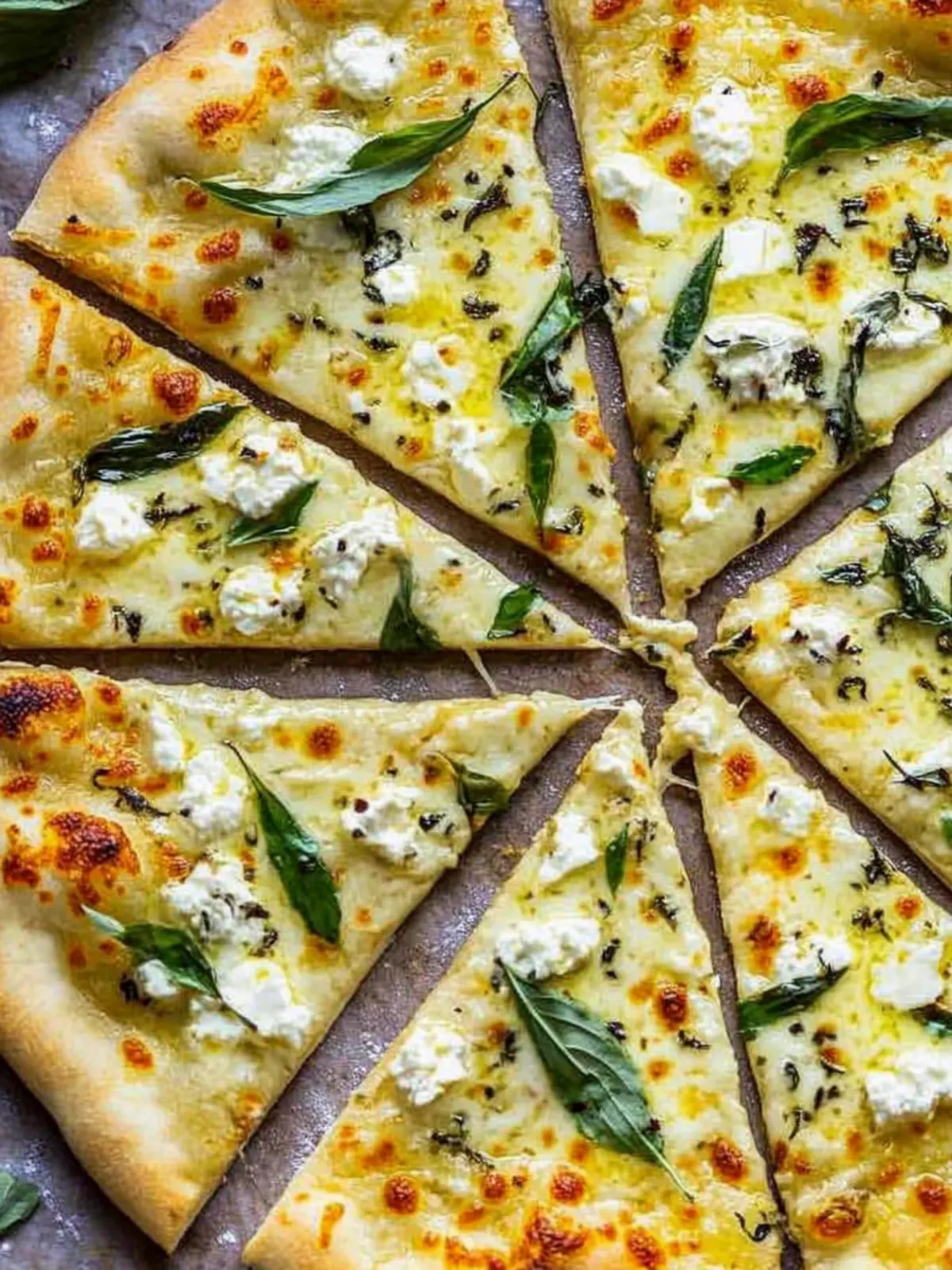 Savor the Creamy Delight of White Pizza (Pizza Bianca) 2 White Pizza (Pizza Bianca)