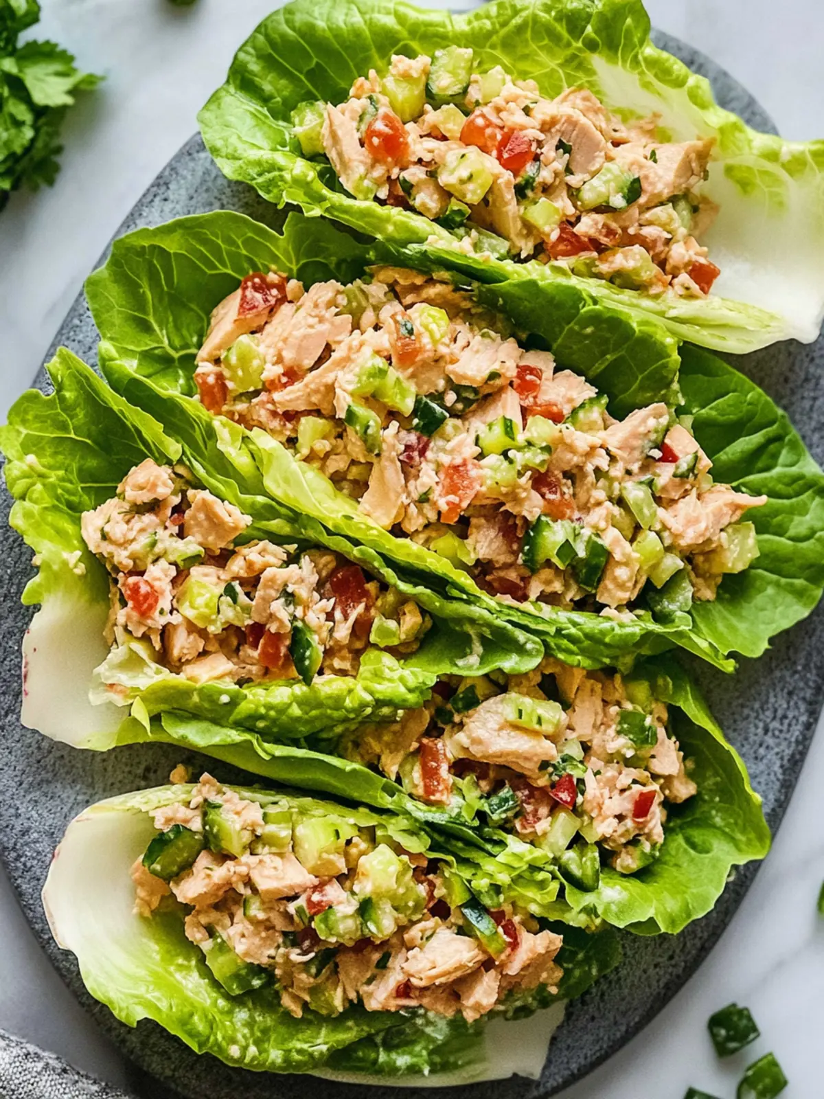 Zesty Tuna Salad Lettuce Wraps for a Fresh Twist on Lunch 4 Tuna Salad Lettuce Wraps