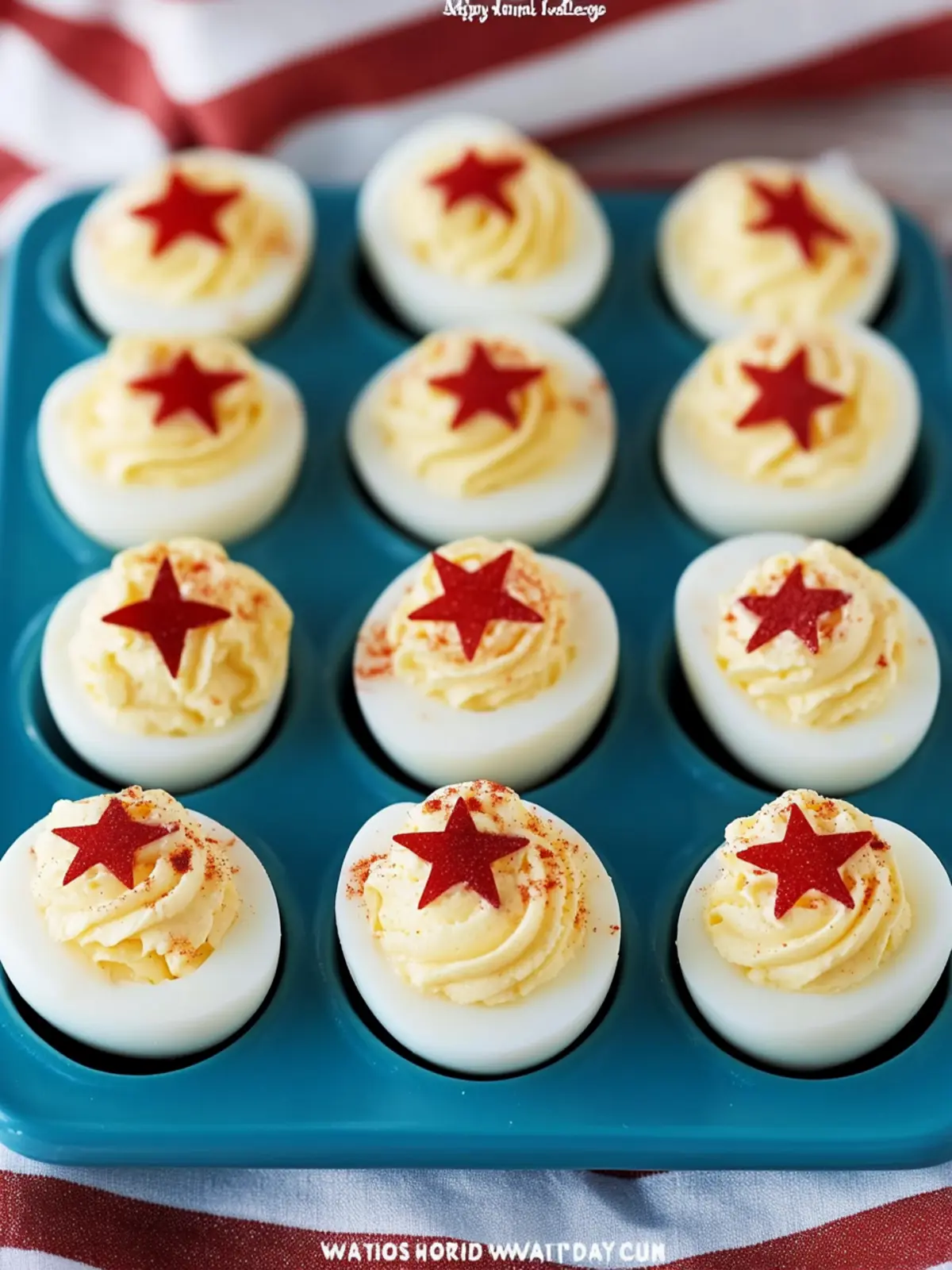 Patriotic 4th of July Stars-and-Stripes Deviled Eggs Delight 3 4th of July Stars-and-Stripes Deviled Eggs