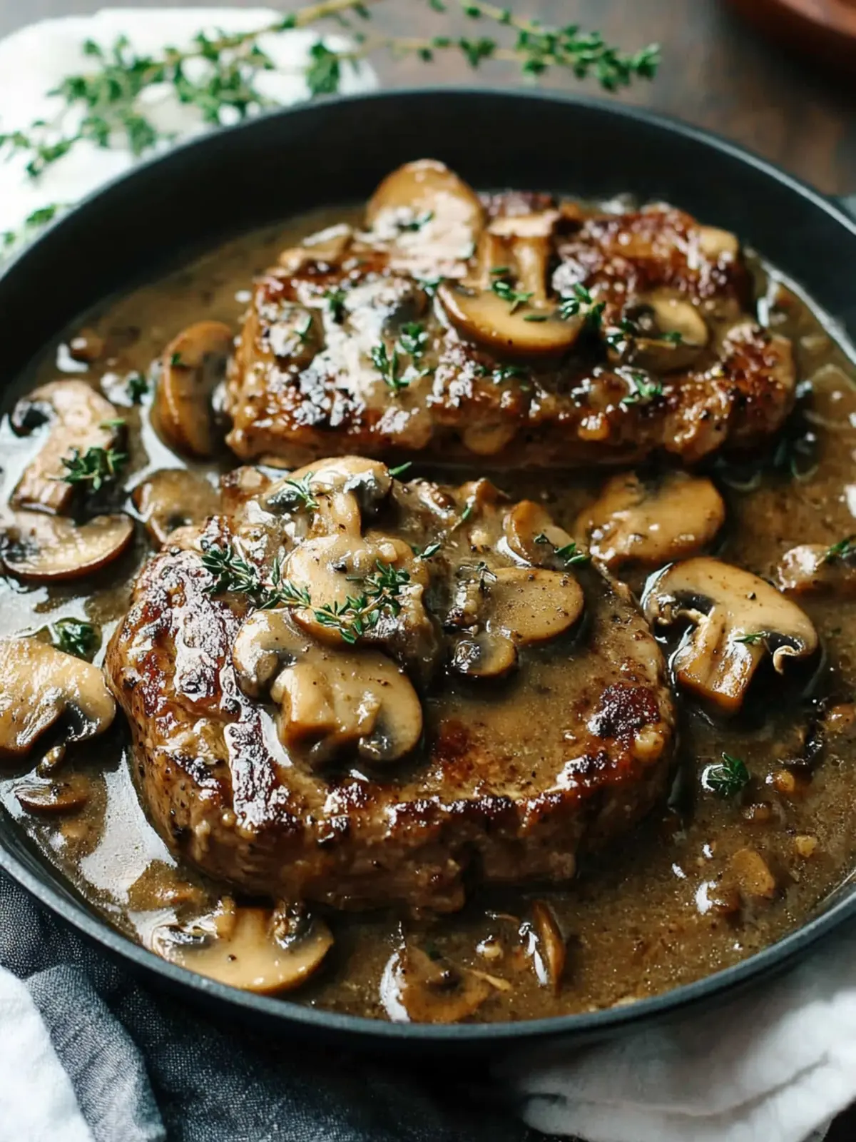 Delicious Cube Steaks with Mushroom Gravy for Comfort Food Lovers 3 Cube Steaks with Mushroom Gravy
