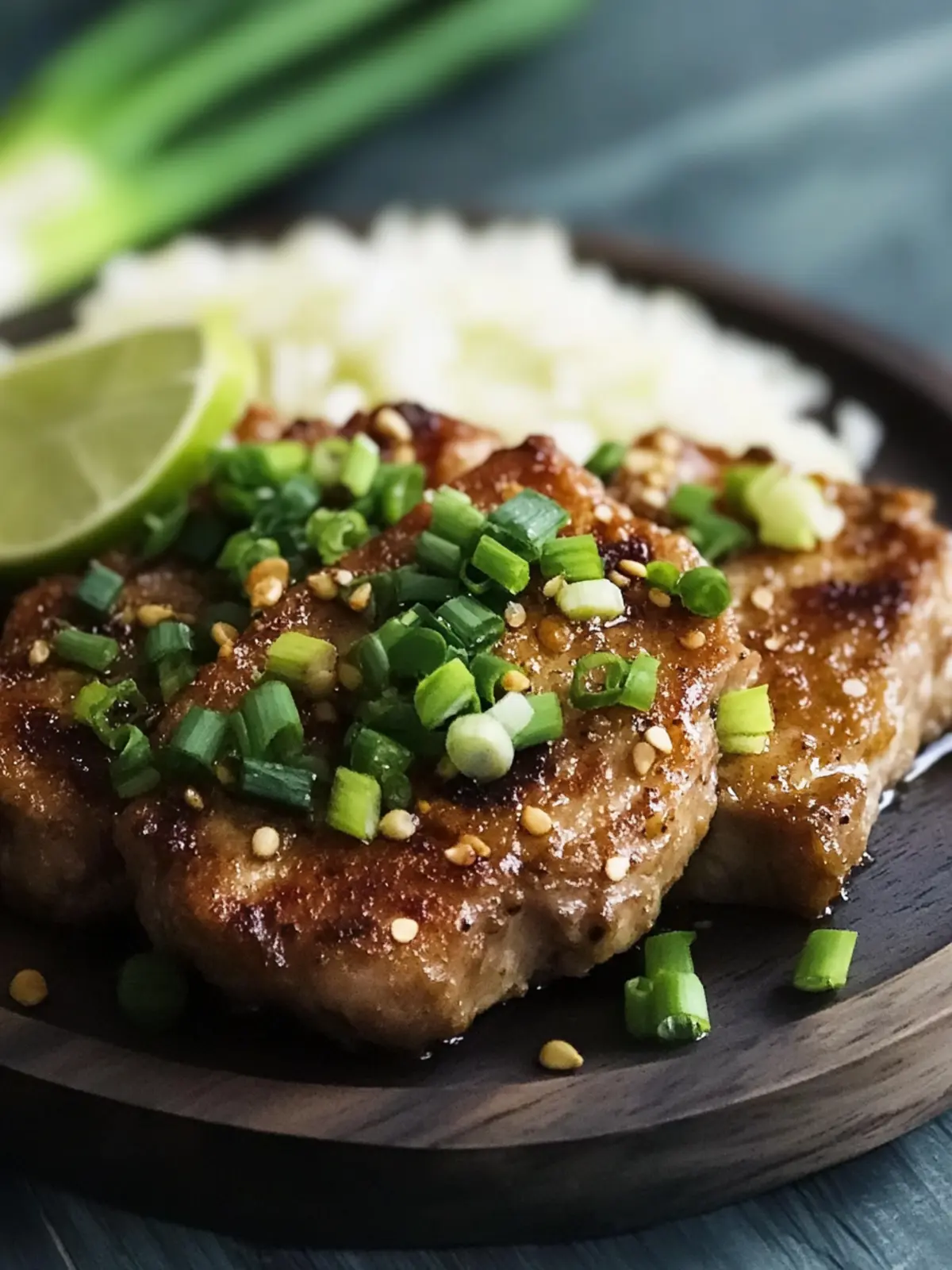 Savor the Flavor: Green Onion Pork Chops Made Crispy 2 Green Onion Pork Chops
