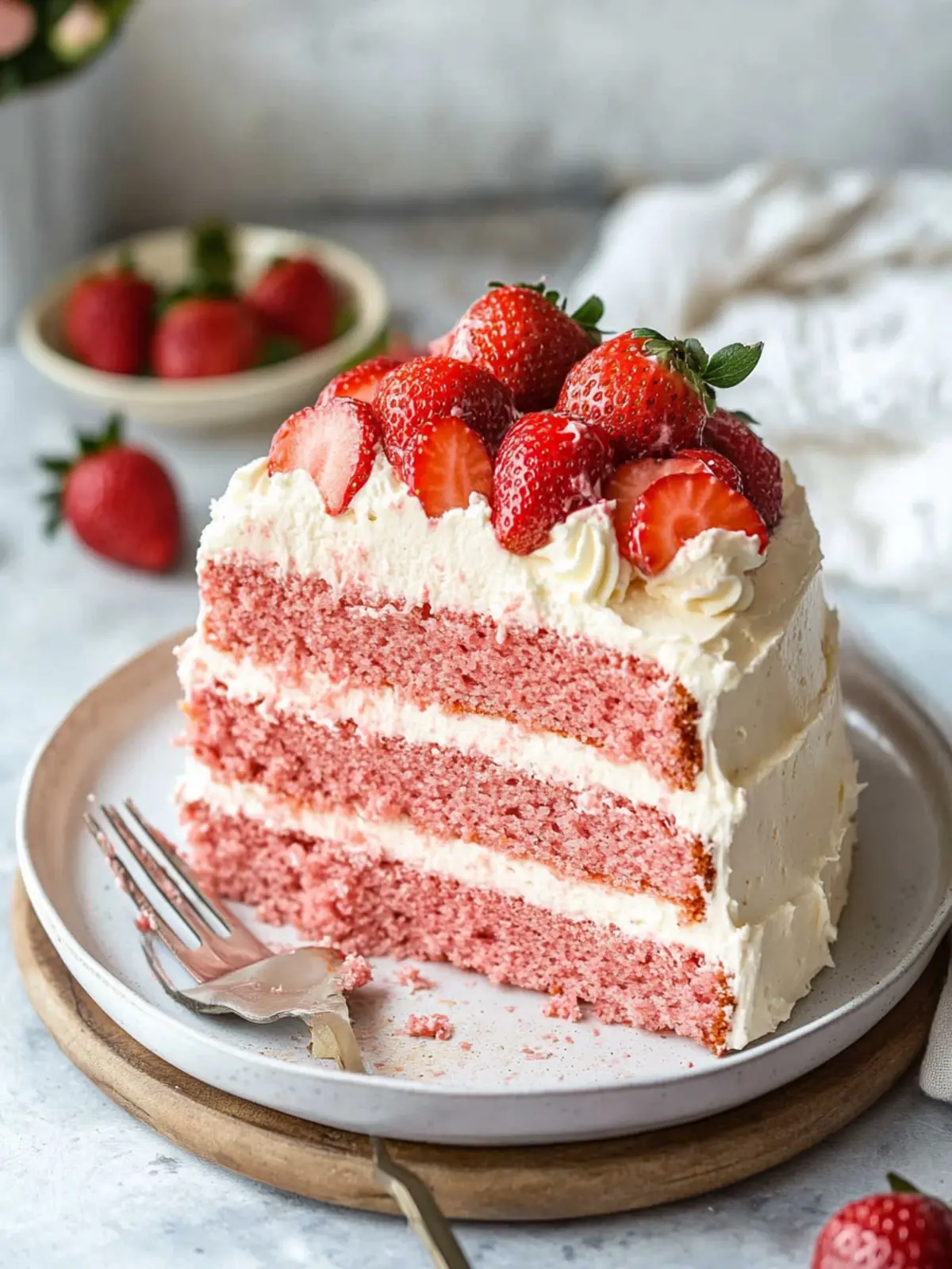 Decadent Strawberry Layer Cake with Dreamy Frosting 2 Strawberry Layer Cake