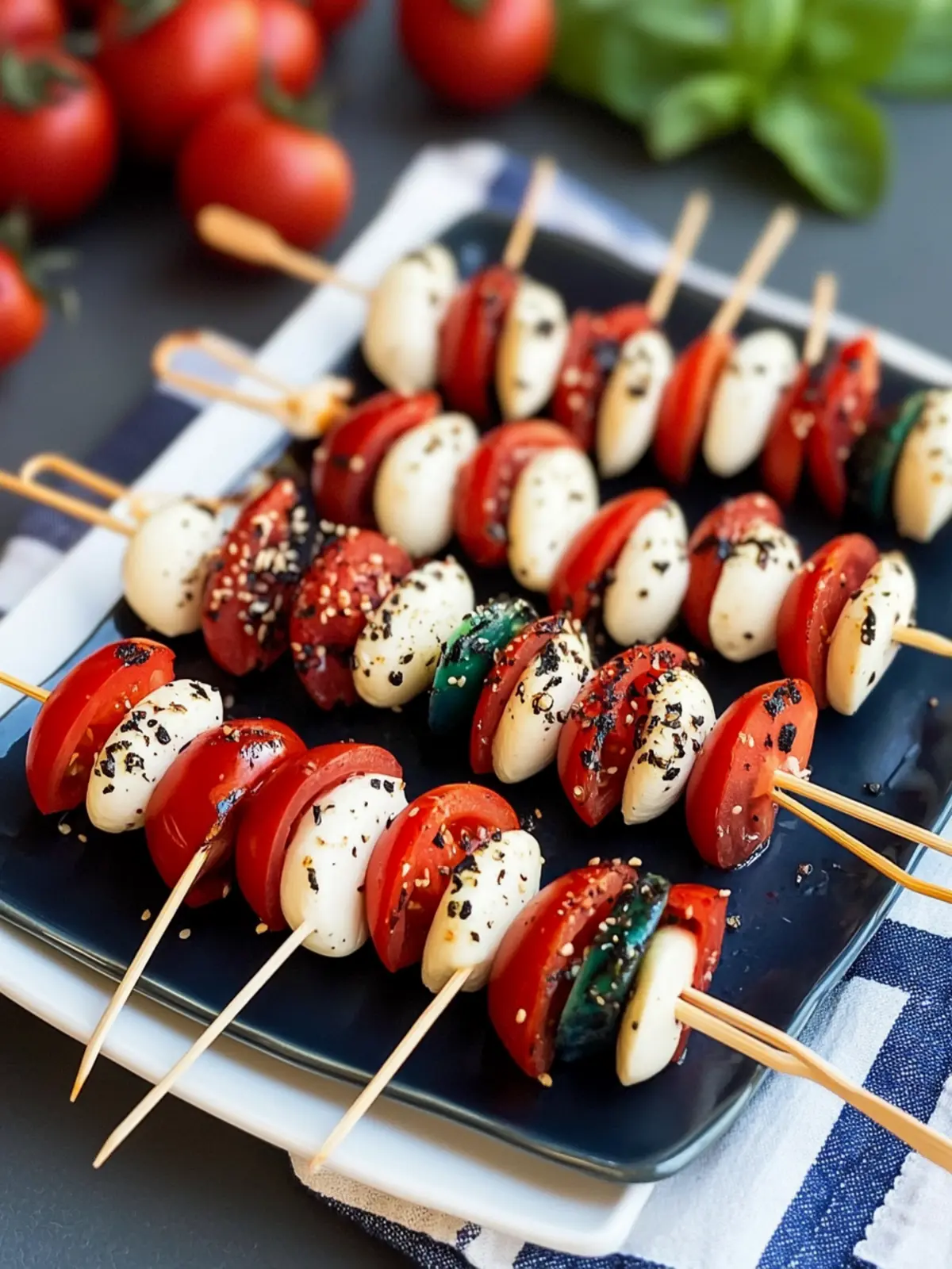 4th of July Red, White, and Blue Caprese Skewers Delight 2 4th of July Red, White, and Blue Caprese Skewers