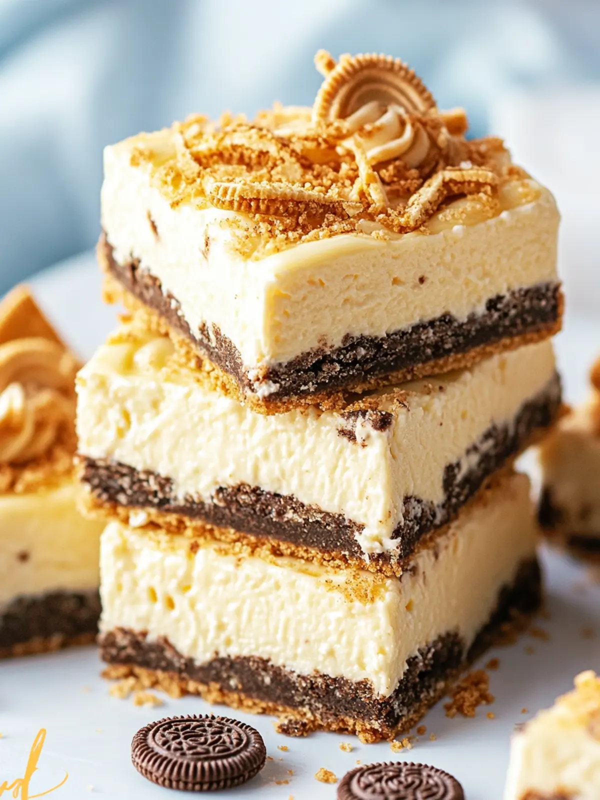 Irresistible Golden Oreo Cheesecake Bars to Wow Your Guests 3 Golden Oreo Cheesecake Bars