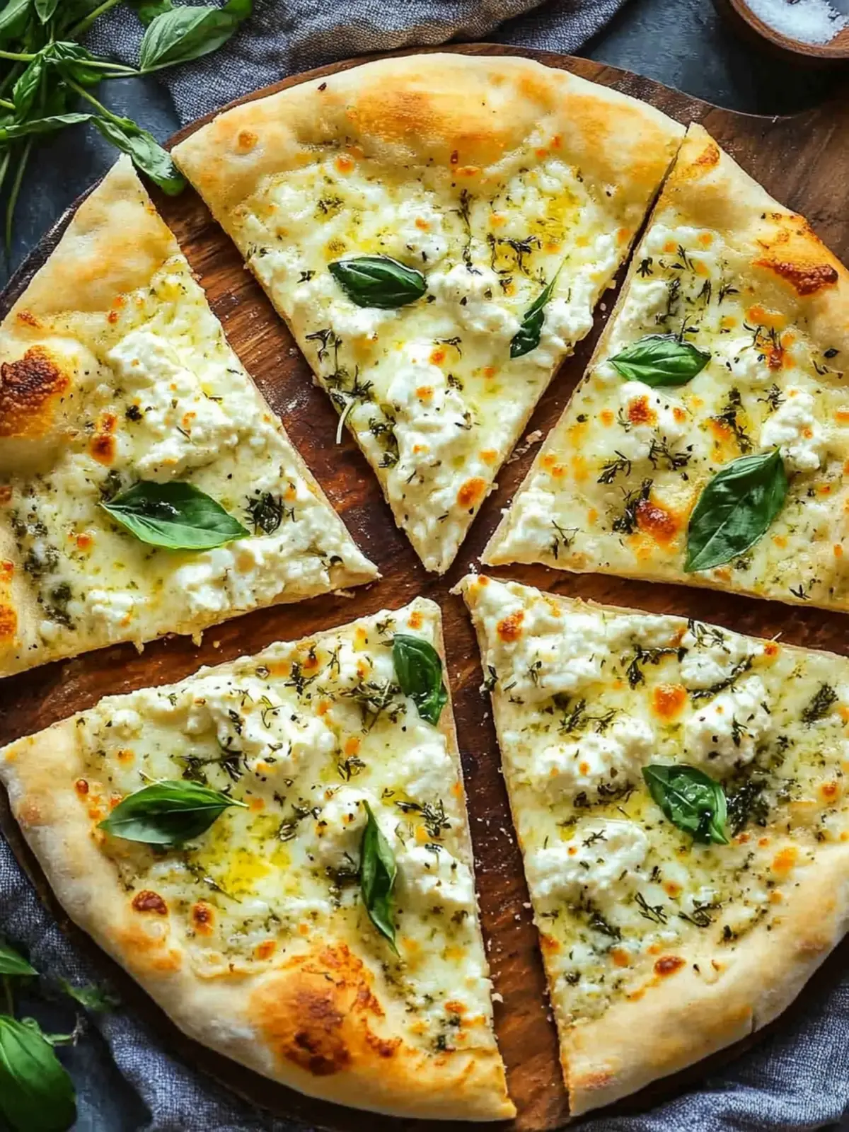 Savor the Creamy Delight of White Pizza (Pizza Bianca) 5 White Pizza (Pizza Bianca)