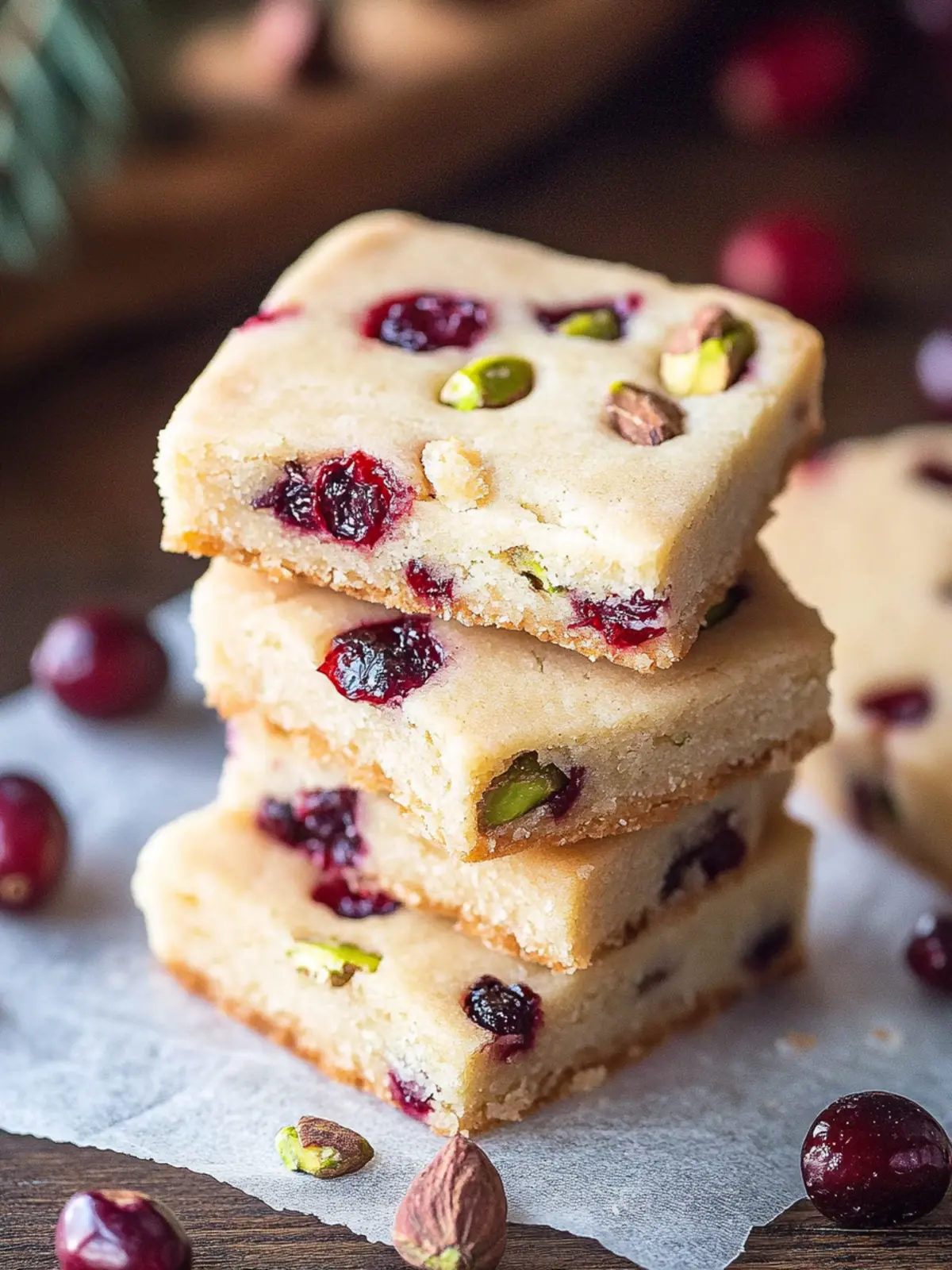 Cranberry Pistachio Shortbread: A Festive Delight to Savor 4 Cranberry Pistachio Shortbread